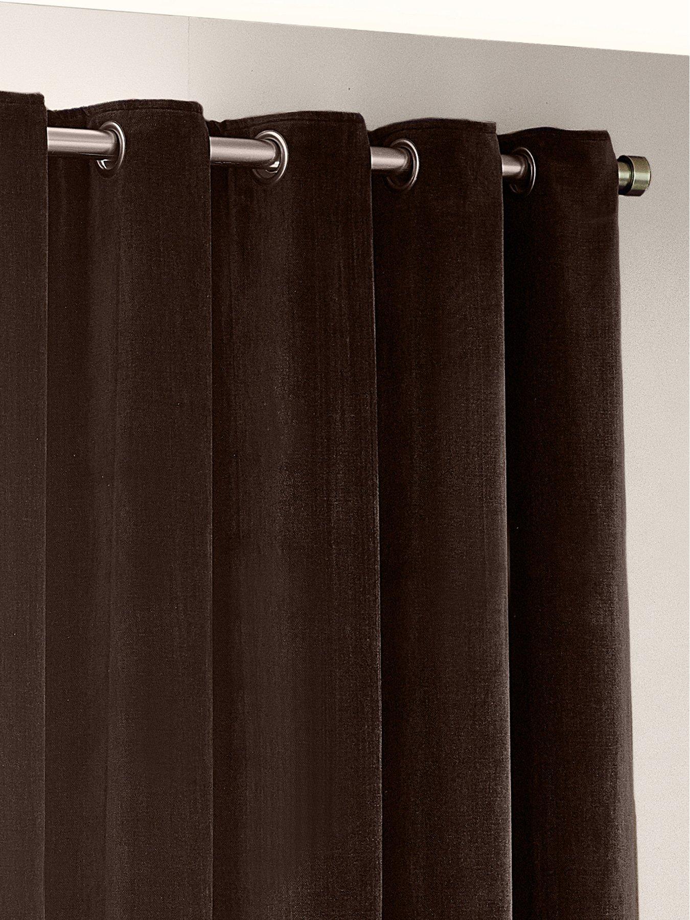 Image 3 of 5 of Yard Heavy Chenille Blackout Eyelet Curtains
