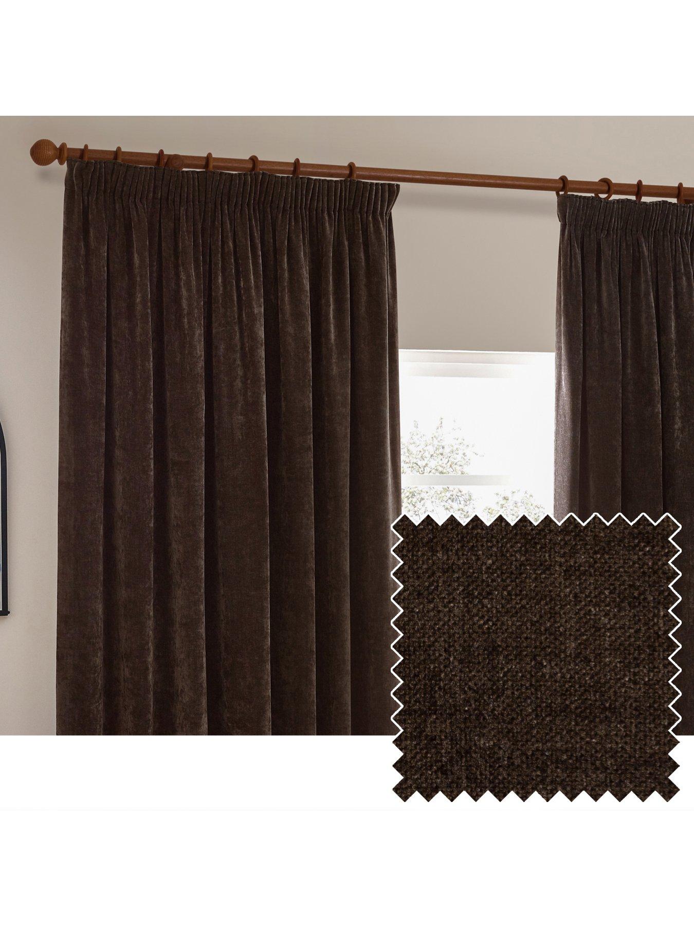 Image 2 of 5 of Furn Heavy Chenille Blackout Pencil Pleat Curtains