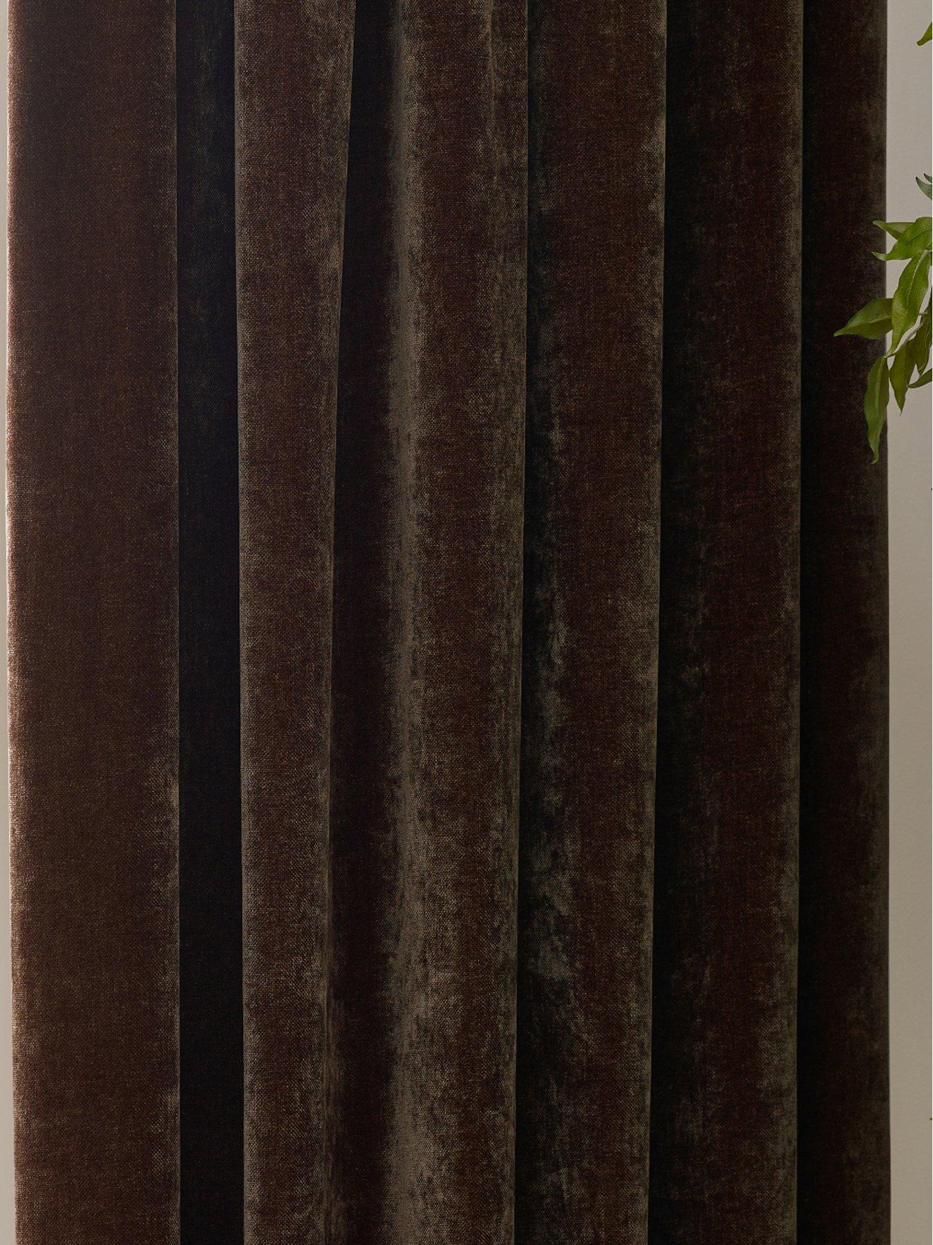 Image 3 of 5 of Furn Heavy Chenille Blackout Pencil Pleat Curtains