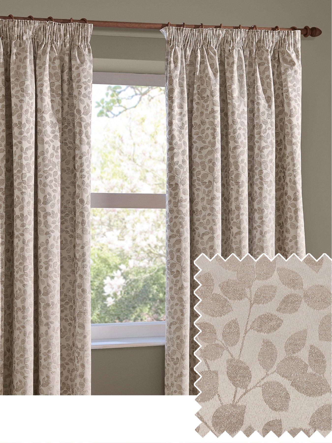 Image 2 of 6 of Wylder Grace Leaf Pencil Pleat Curtains