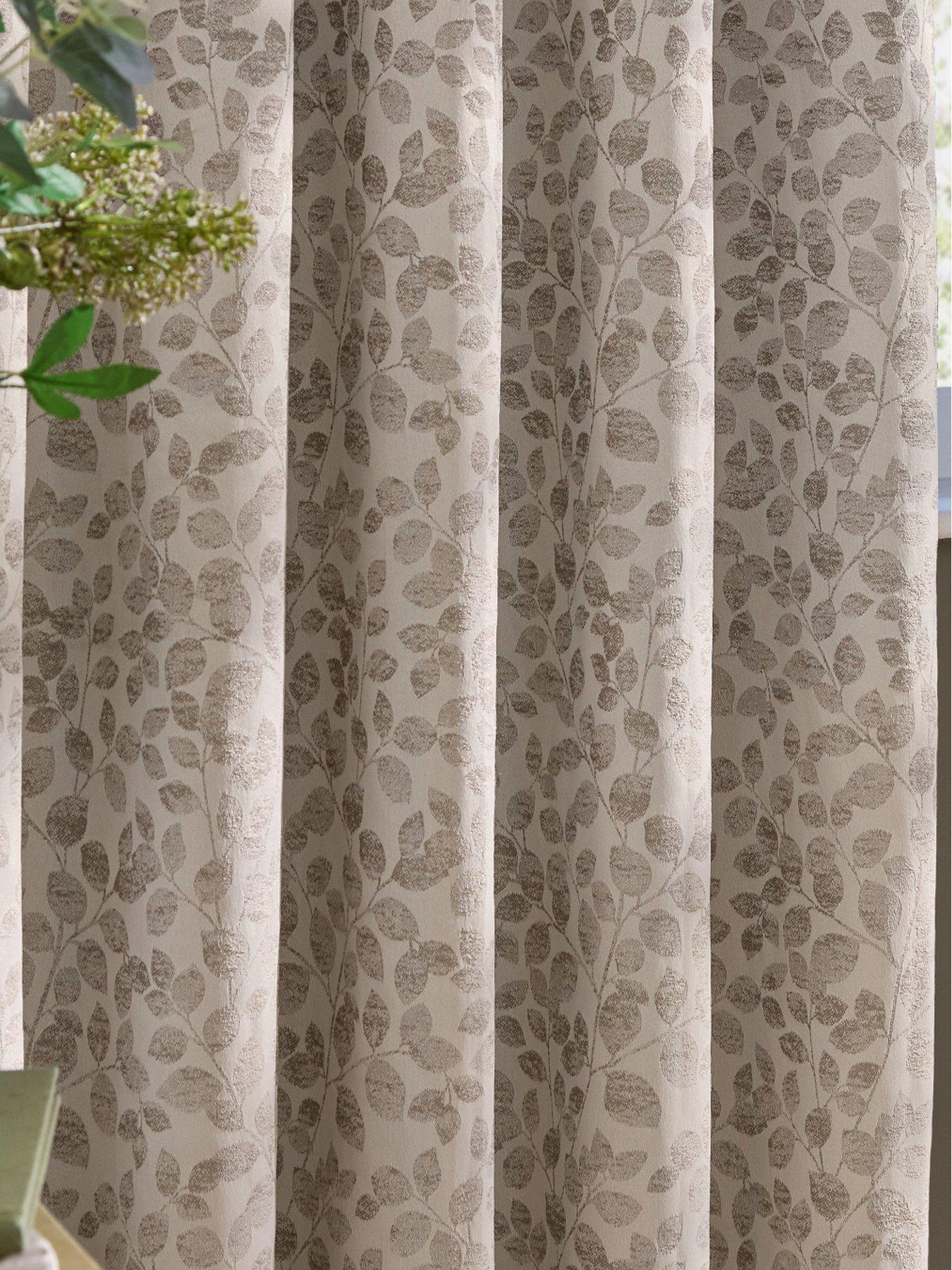 Image 3 of 6 of Wylder Grace Leaf Pencil Pleat Curtains