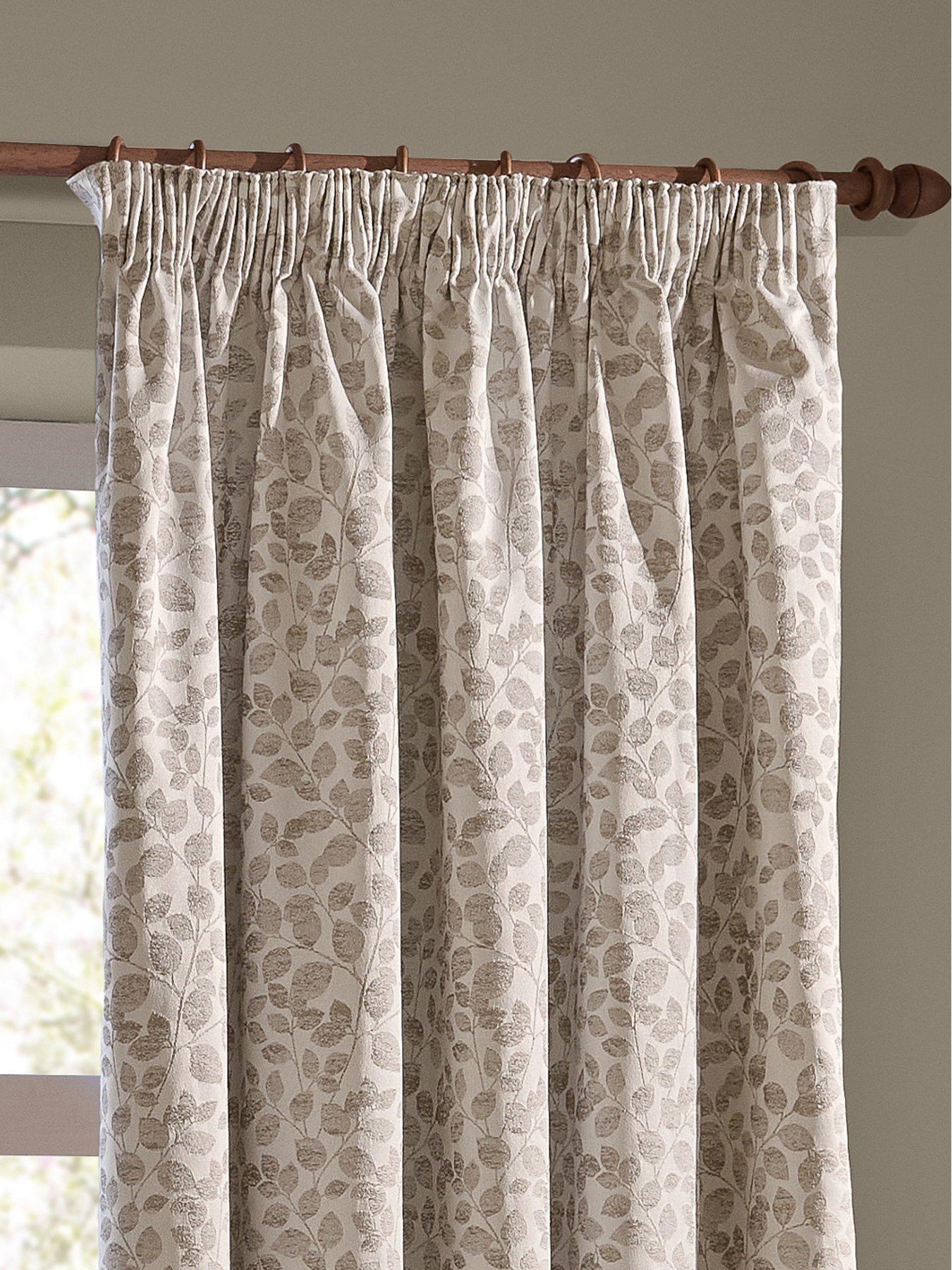 Image 4 of 6 of Wylder Grace Leaf Pencil Pleat Curtains