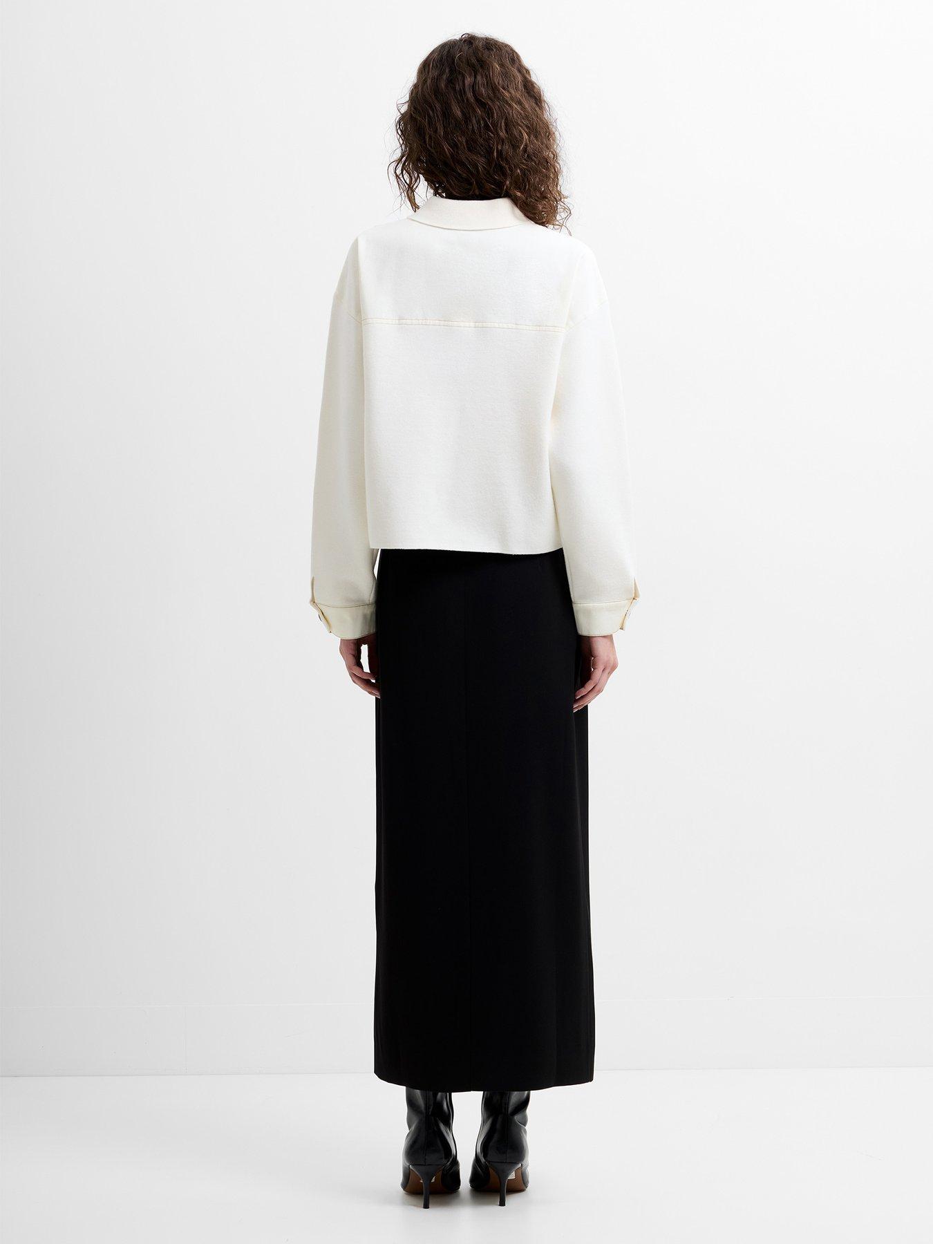 Image 3 of 5 of French Connection Knit Denim-style Collar Jacket