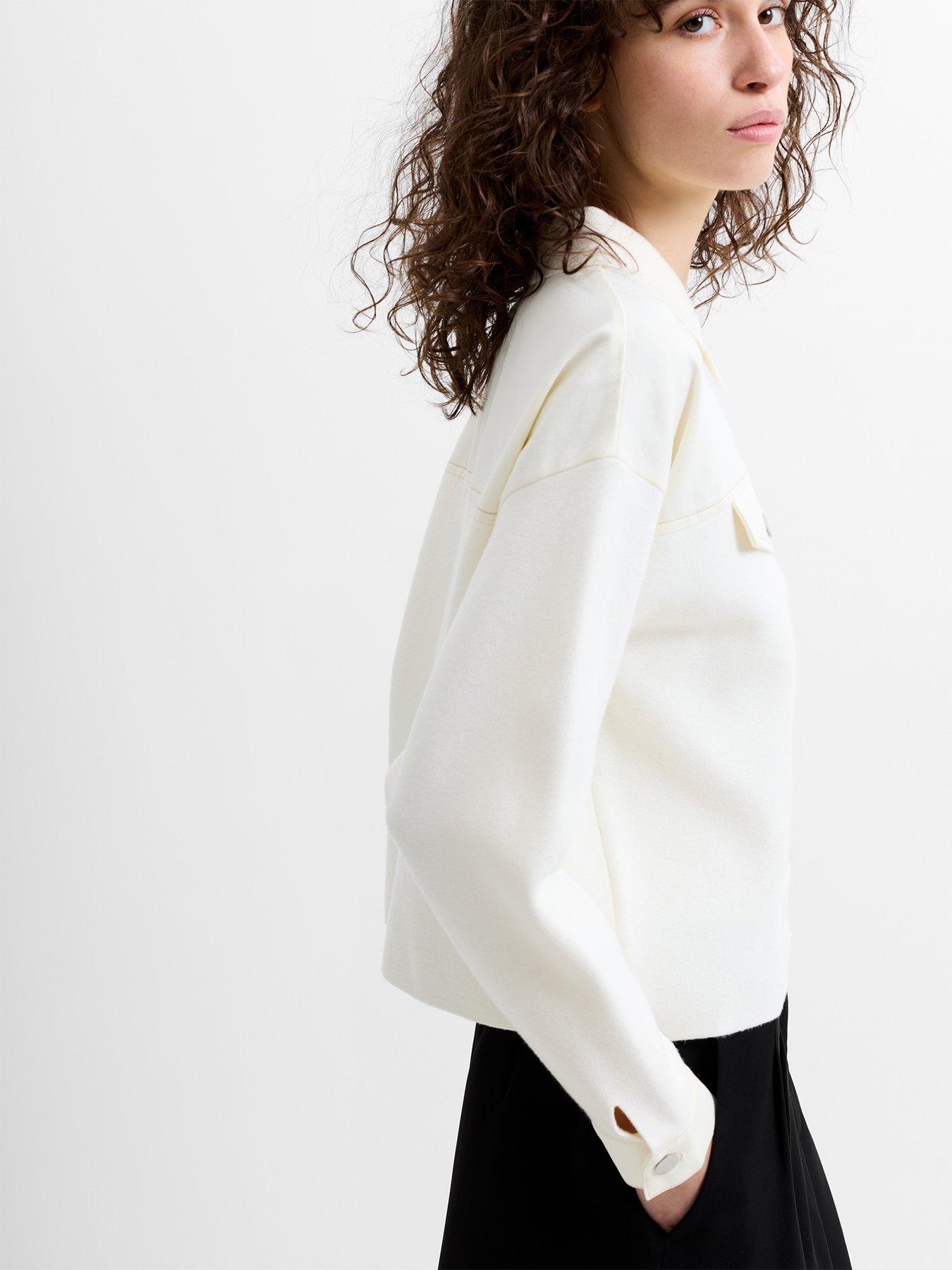 Image 4 of 5 of French Connection Knit Denim-style Collar Jacket