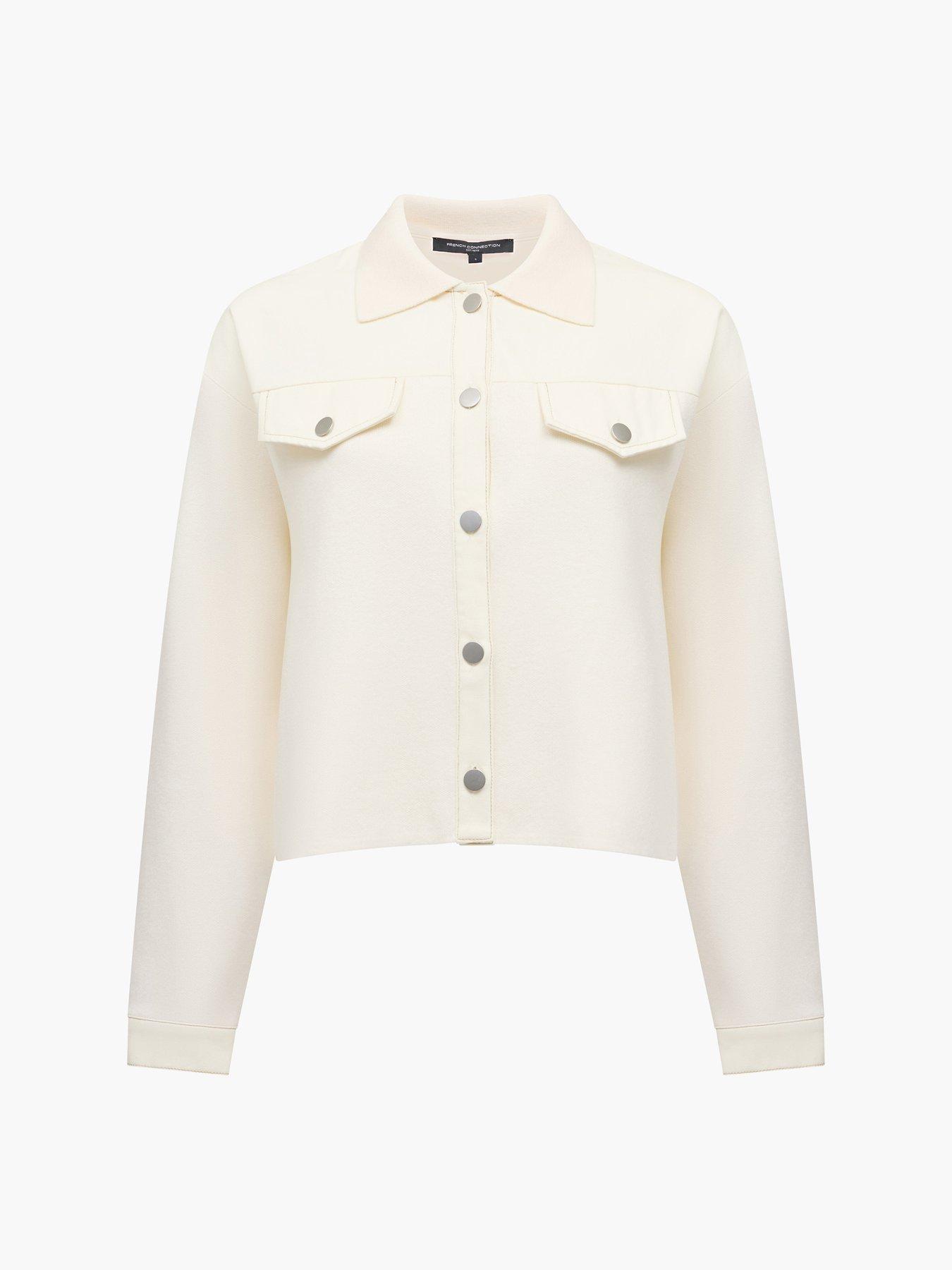 Image 5 of 5 of French Connection Knit Denim-style Collar Jacket