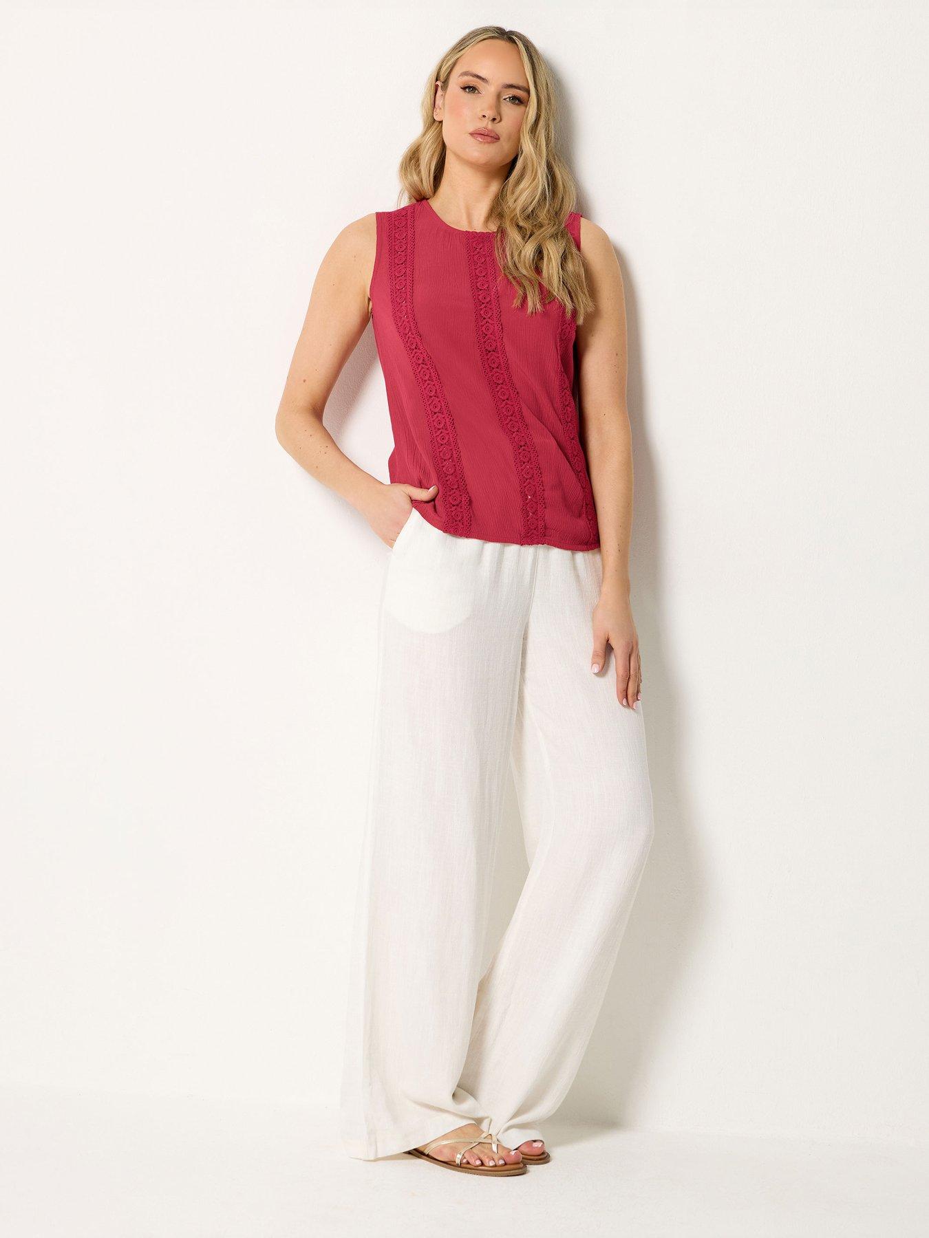 Image 3 of 5 of Long Tall Sally Tall Lace Detail Crinkle Vest
