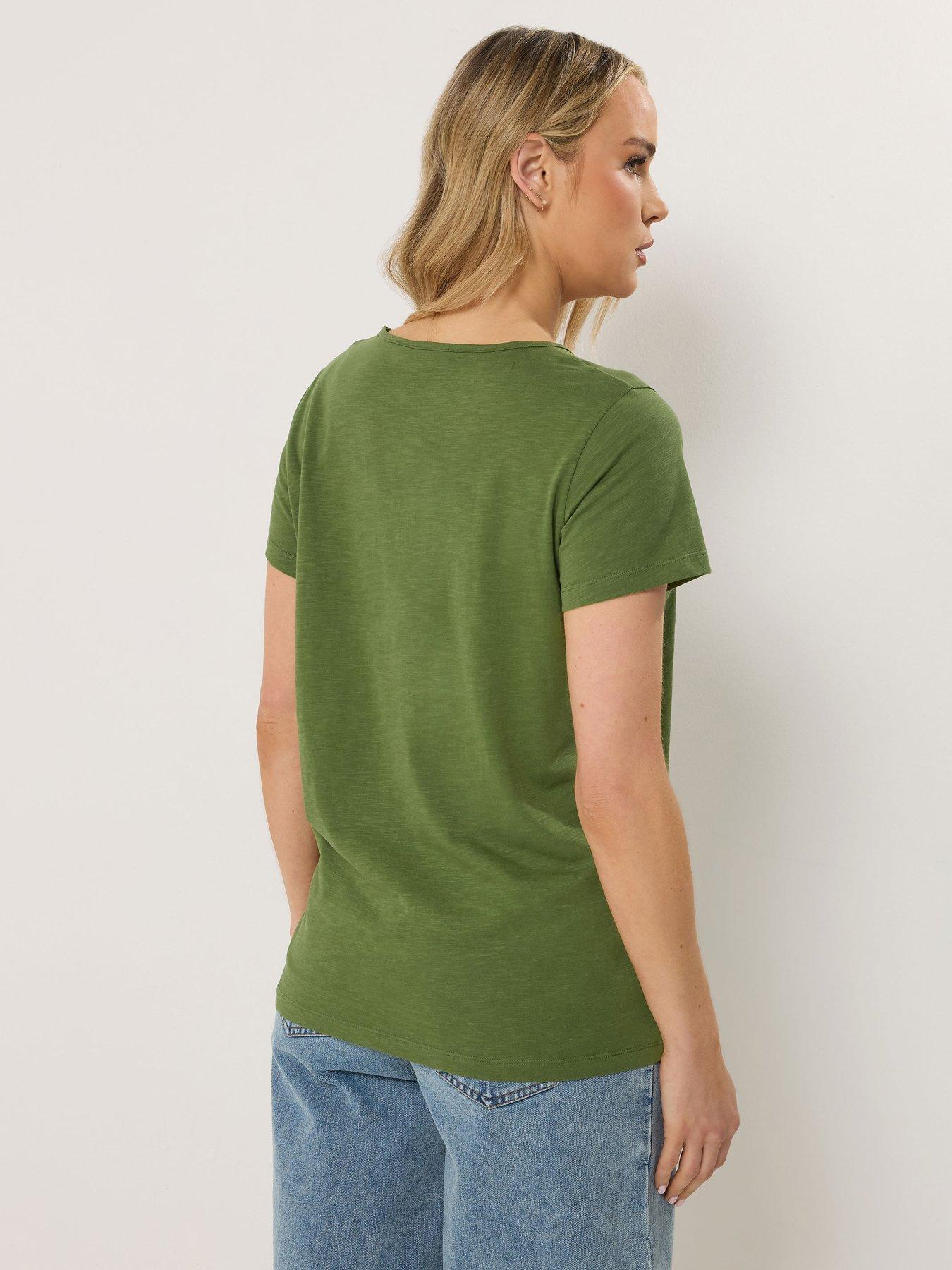 Image 2 of 5 of Long Tall Sally Tall 2 Pack Basic Scoop Neck Cotton T-shirt