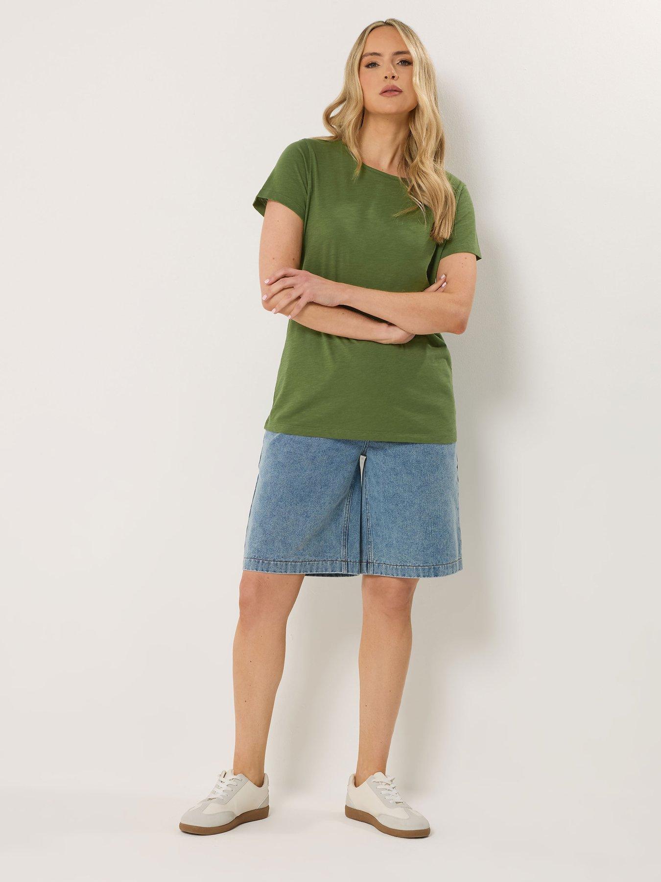 Image 3 of 5 of Long Tall Sally Tall 2 Pack Basic Scoop Neck Cotton T-shirt