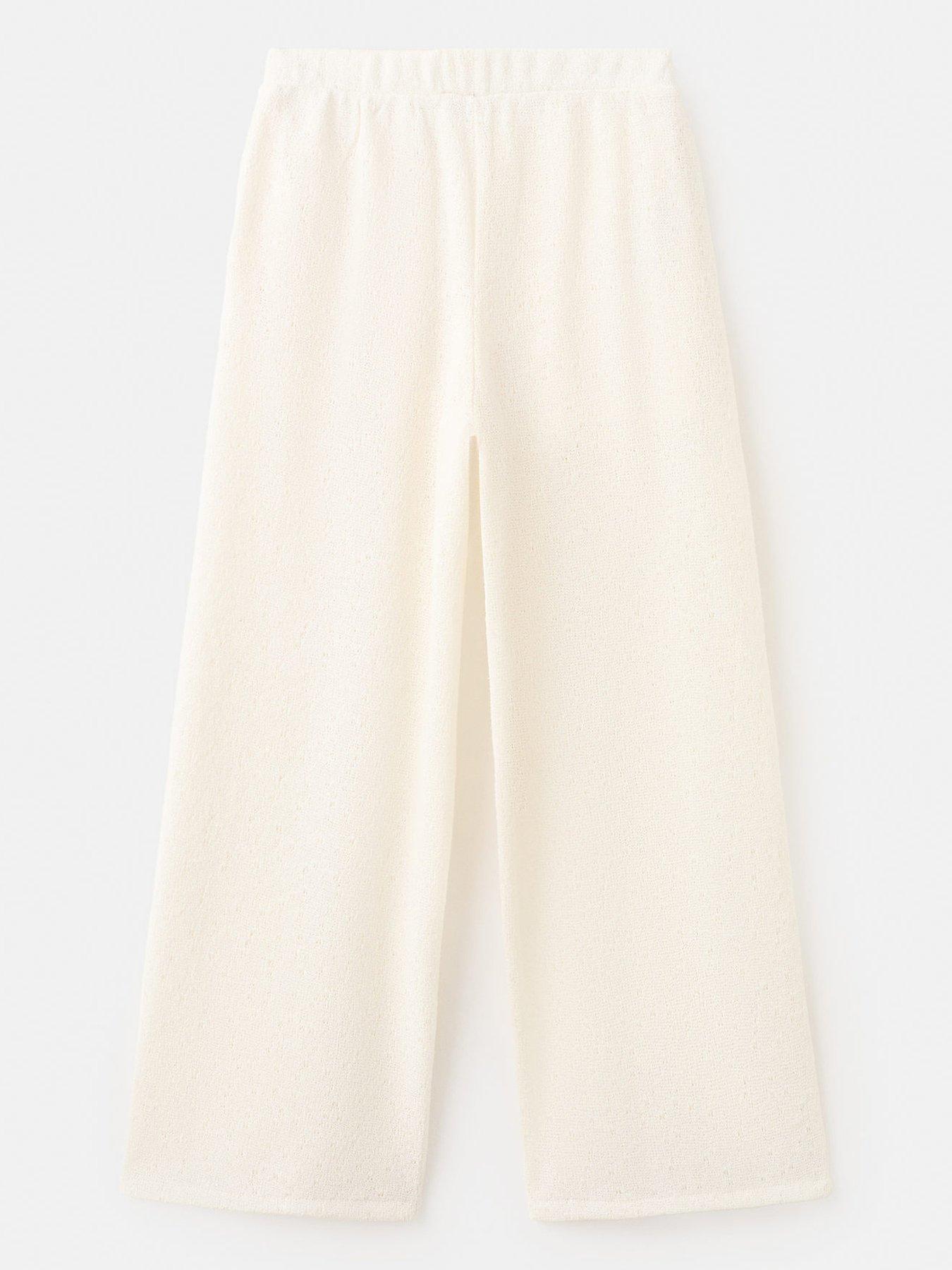 Image 2 of 4 of Mango Girls Crochet Beach Trousers - Cream