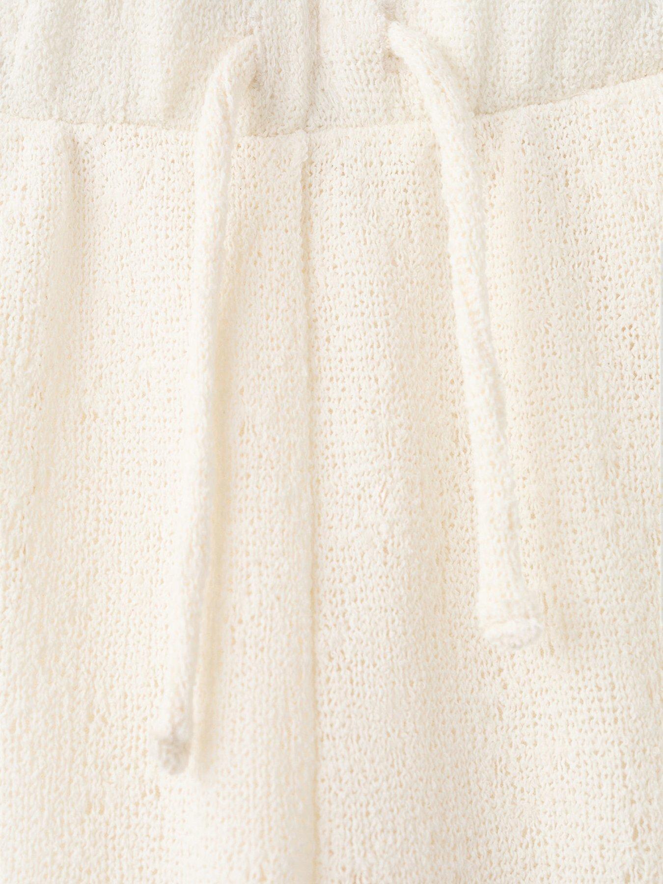 Image 3 of 4 of Mango Girls Crochet Beach Trousers - Cream