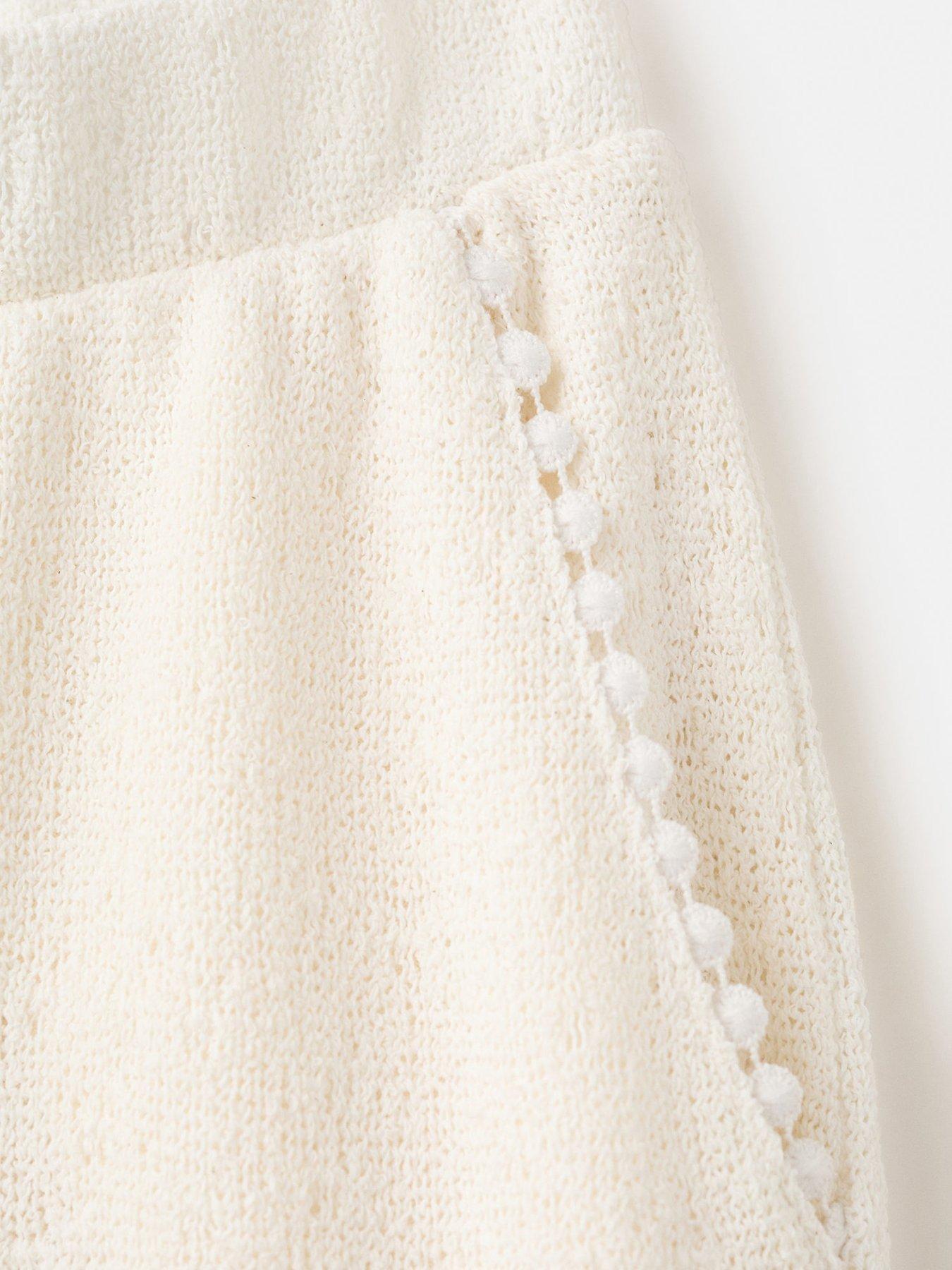 Image 4 of 4 of Mango Girls Crochet Beach Trousers - Cream
