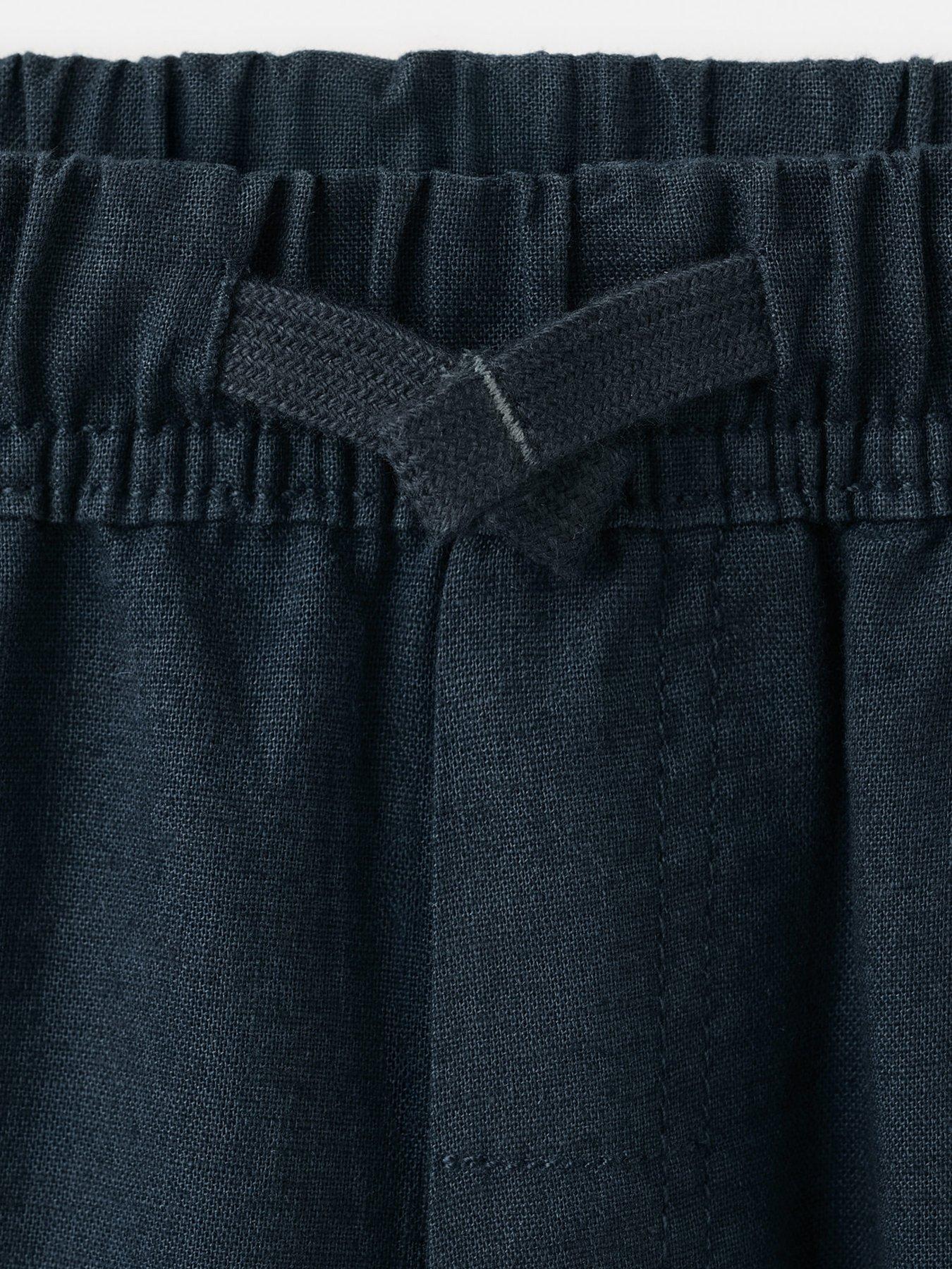 Image 4 of 4 of Mango Boys Elasticated Waist Trousers - Navy