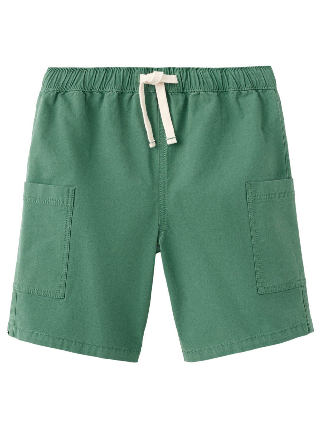 Mango Boys Cargo Shorts, Green, Size 13-14 Years