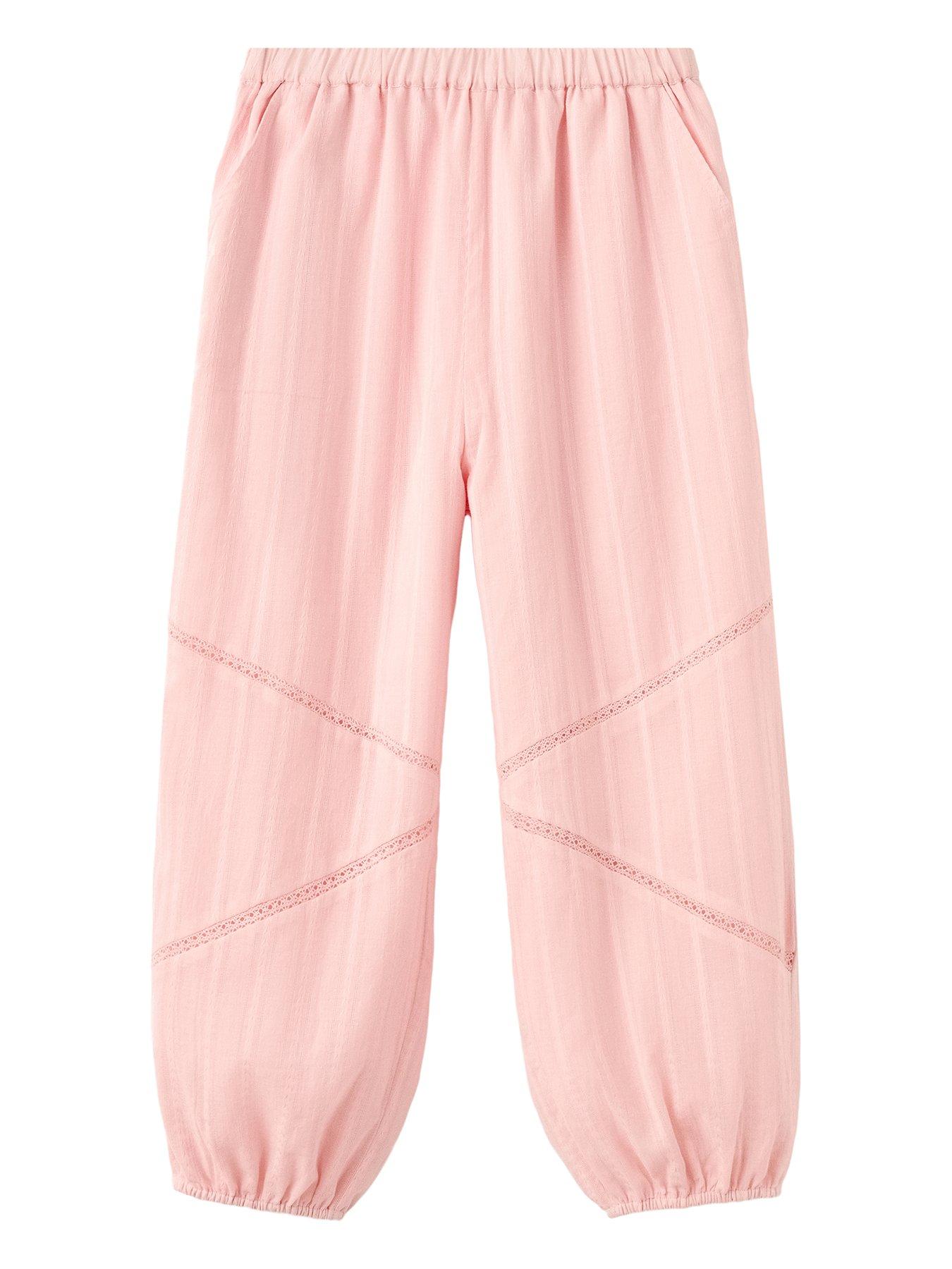 Mango Girls Balloon Trousers, Pink, Size Age: 11-12 Years