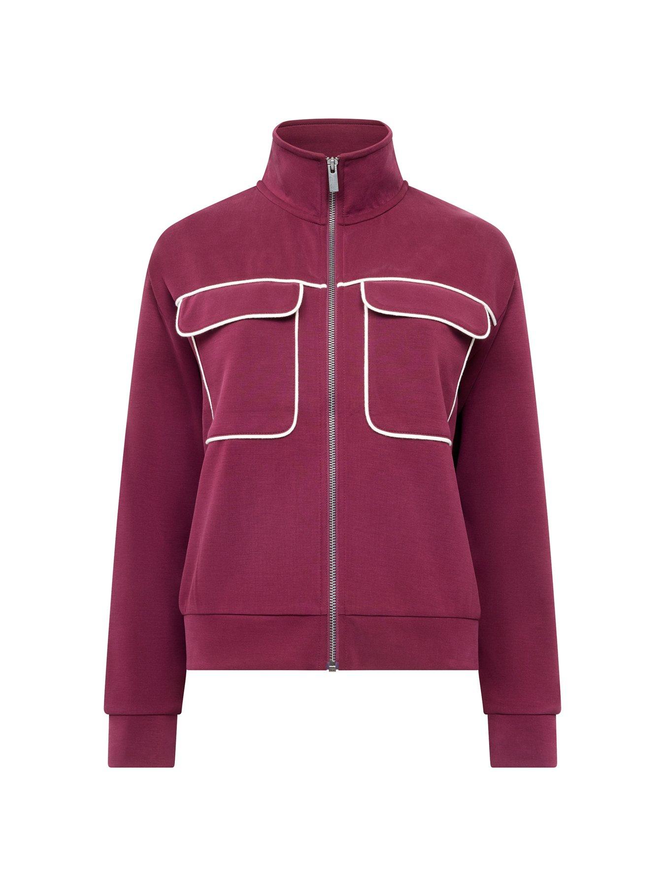 Image 5 of 5 of French Connection Zip-through Long Sleeve Jersey Jacket