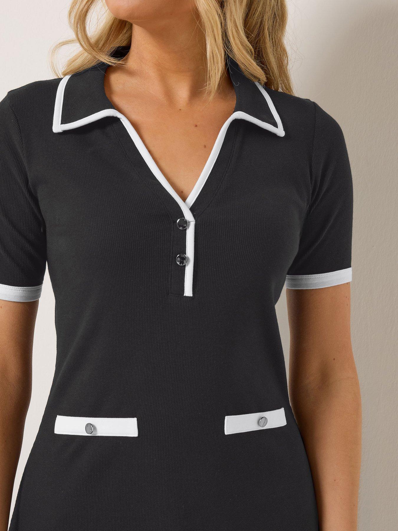 Image 4 of 5 of Long Tall Sally Tall Tipped Rib Mini Dress