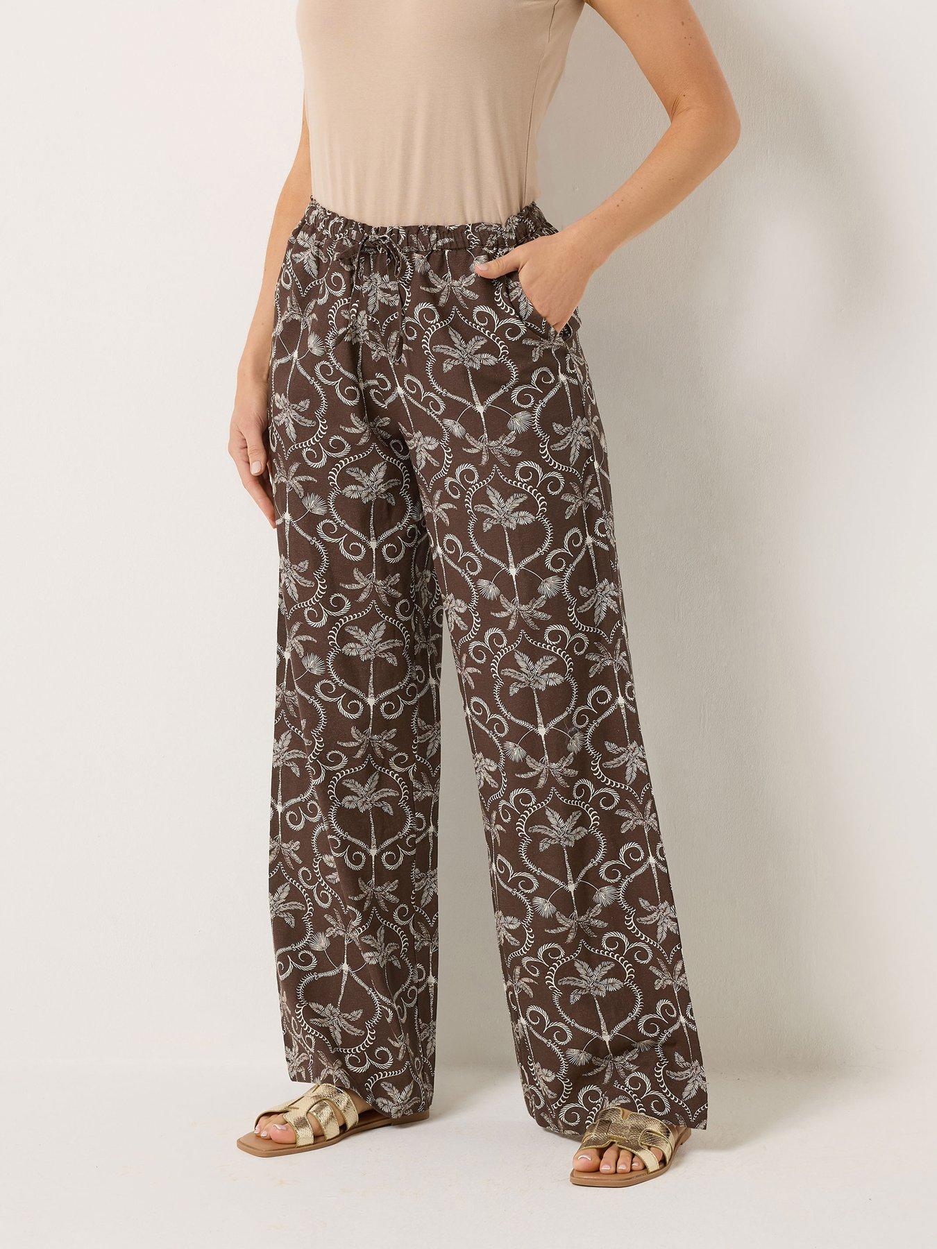 Long Tall Sally Tall Palm Wide Leg Trousers 36"