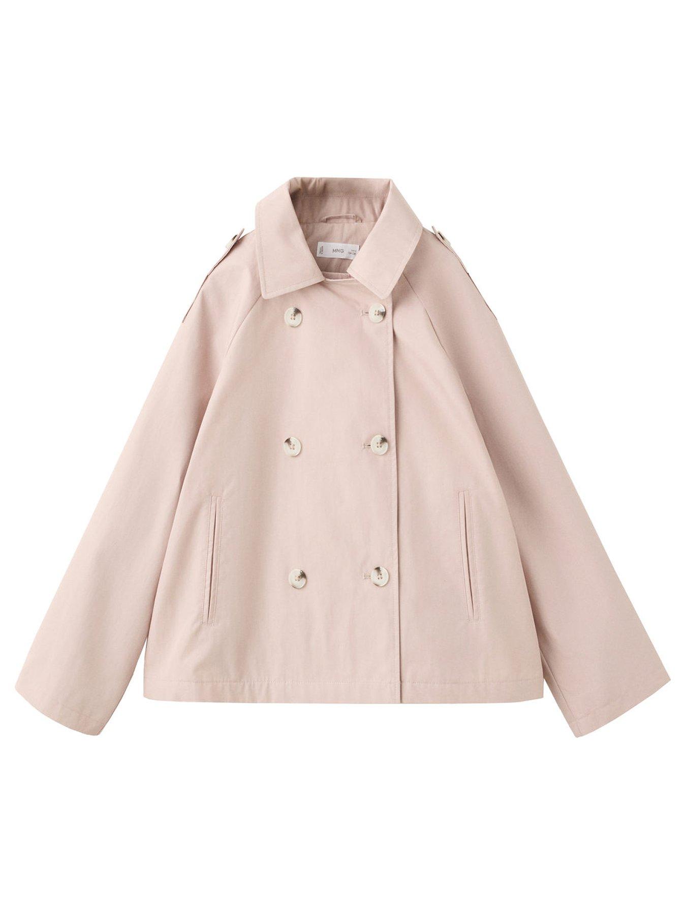 Mango: Girls Short Trench Coat - Beige