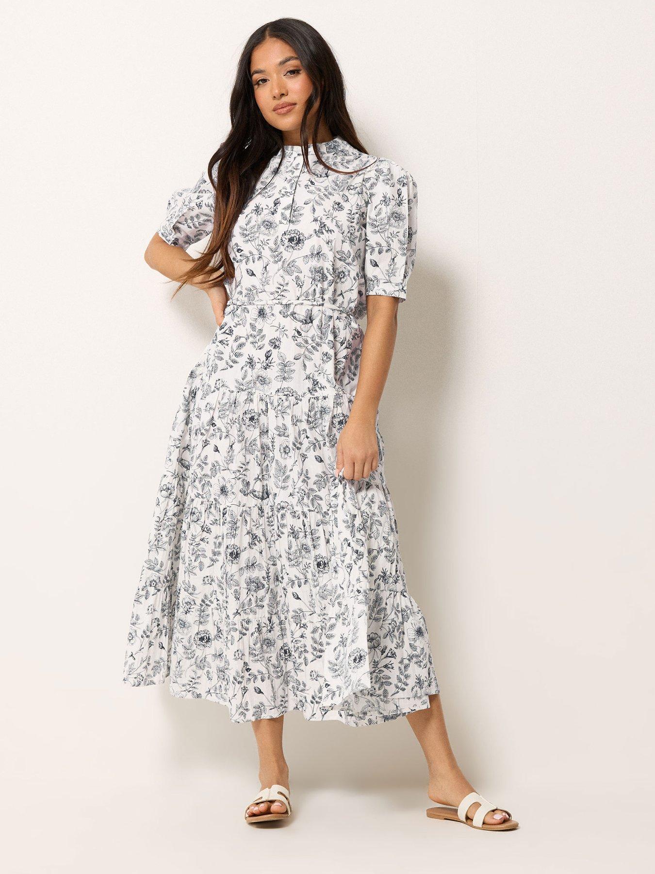 PixieGirl Petite Floral Tie Maxi Dress