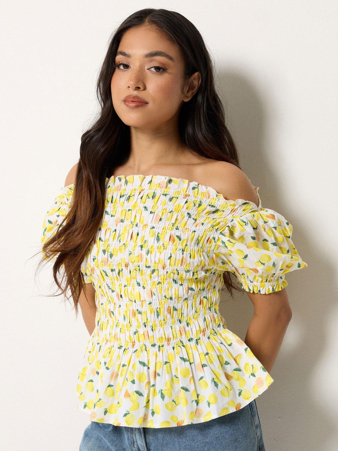 Image 1 of 4 of PixieGirl Petite Shirred Top