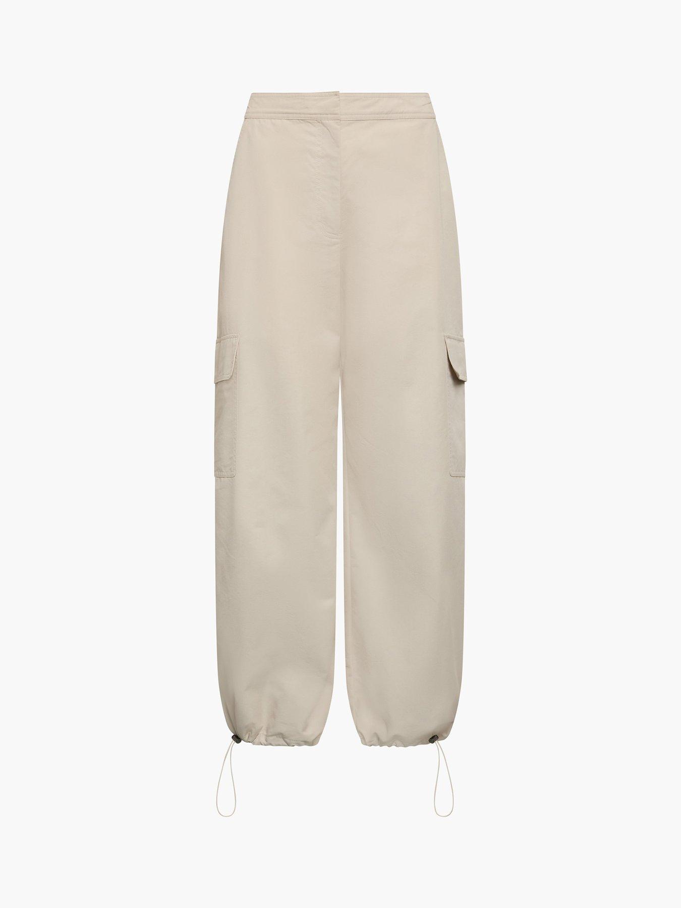 Image 5 of 5 of French Connection Cotton Blend Wide Leg Elasticated Cargo Trousers