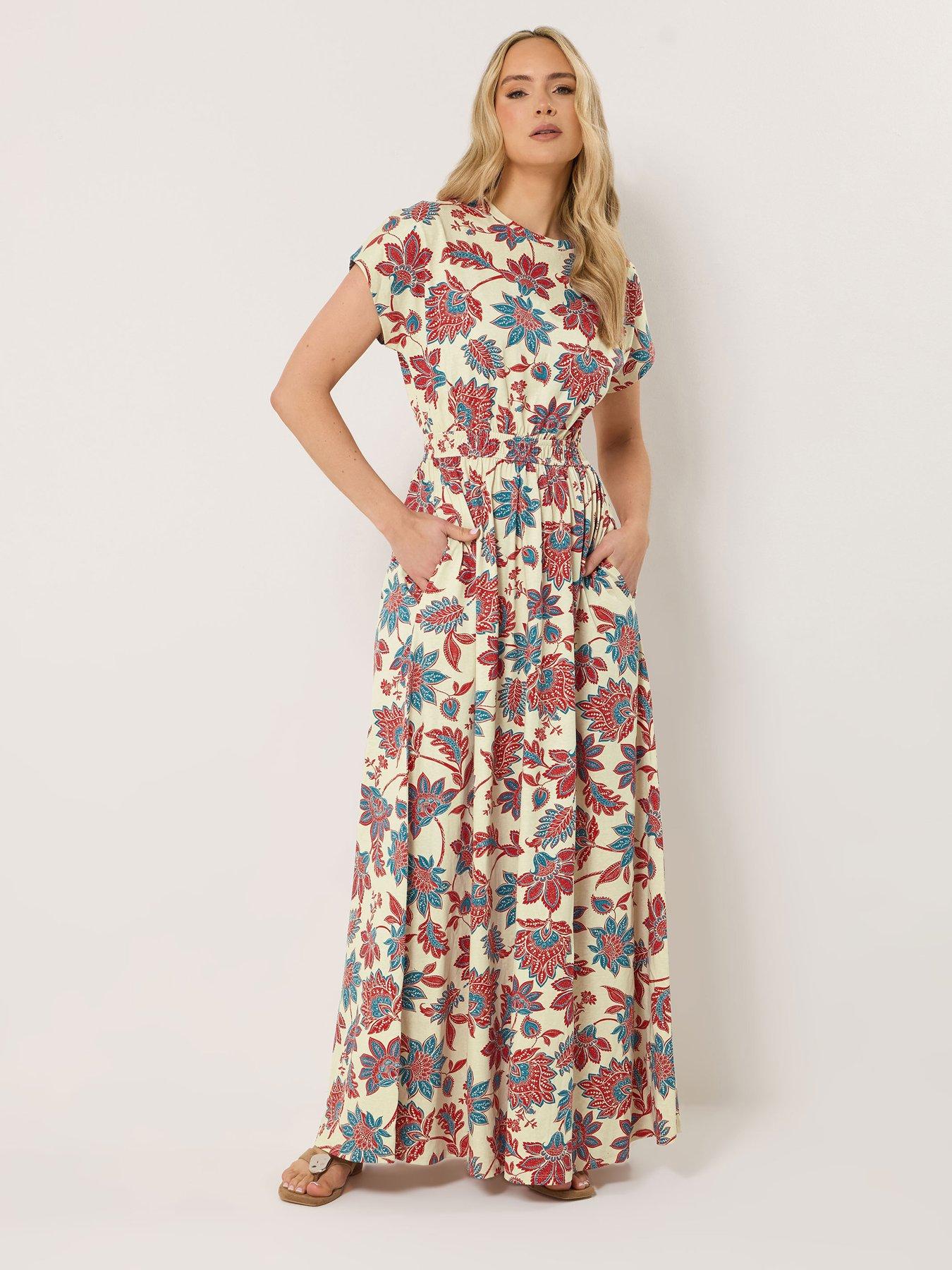 Long Tall Sally Tall Floral Shirred Waist Maxi Dress