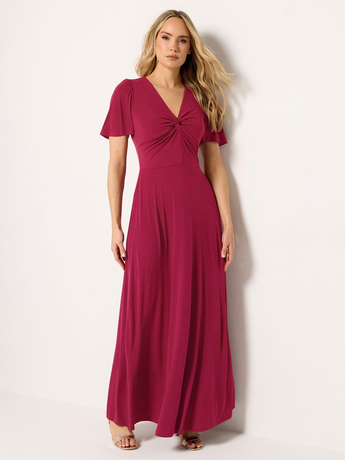 Long Tall Sally Twist Front Maxi Dress - Red