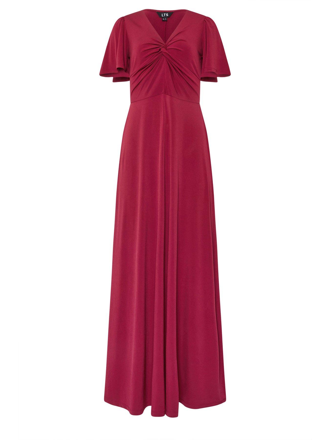 Long Tall Sally Twist Front Maxi Dress - Red | Very