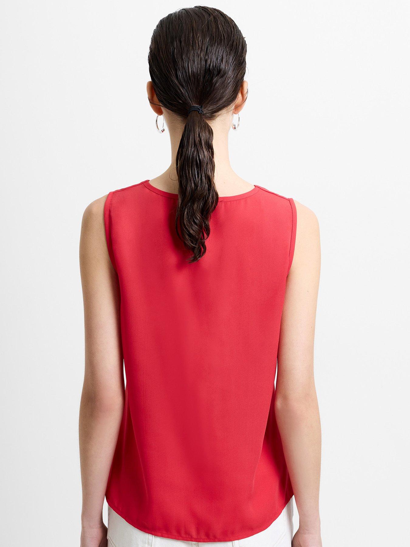 Image 2 of 6 of French Connection V-neck Front Twist Sleeveless Top