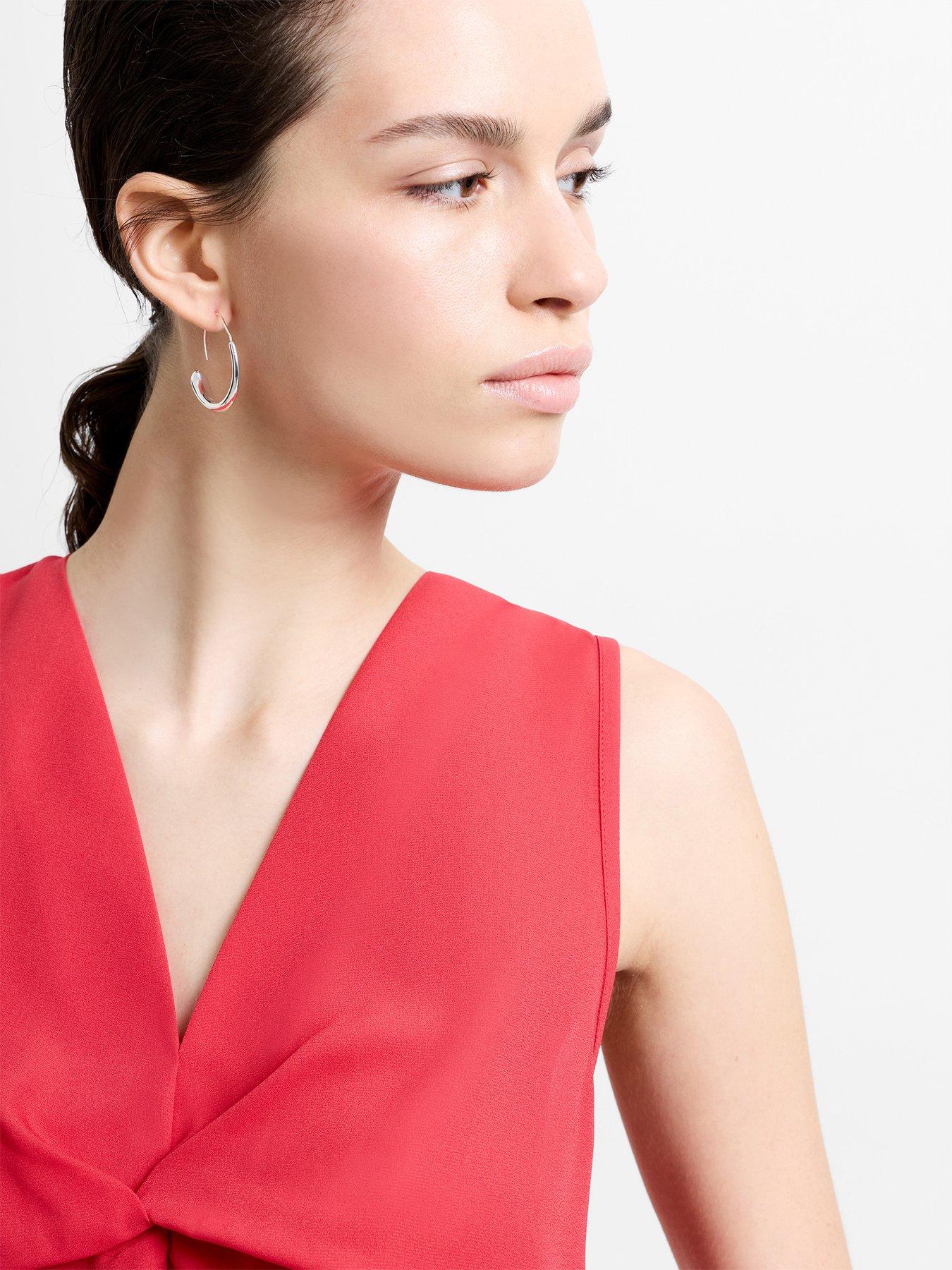 Image 3 of 6 of French Connection V-neck Front Twist Sleeveless Top