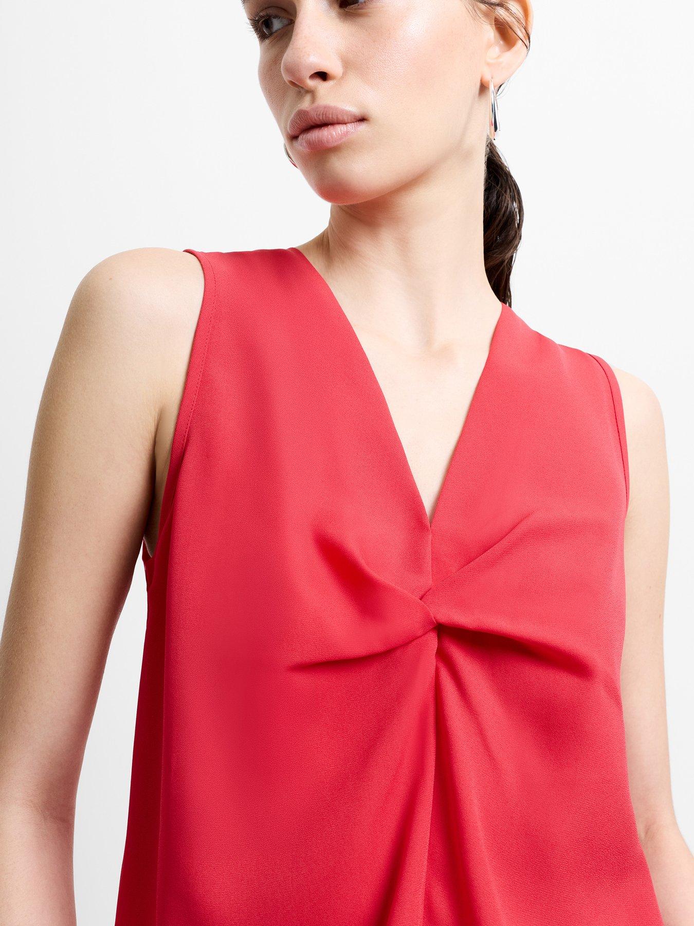 Image 4 of 6 of French Connection V-neck Front Twist Sleeveless Top