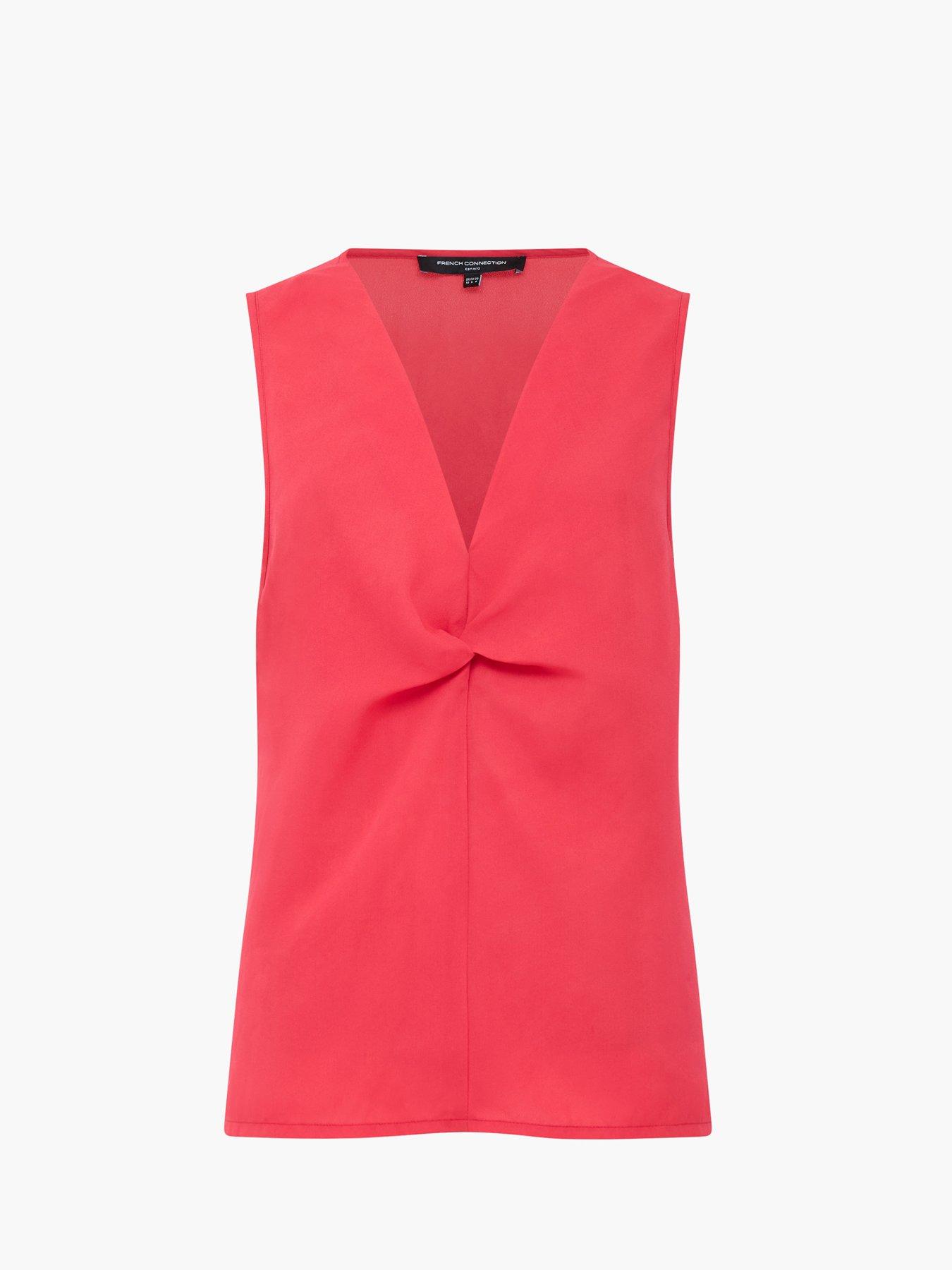 Image 6 of 6 of French Connection V-neck Front Twist Sleeveless Top