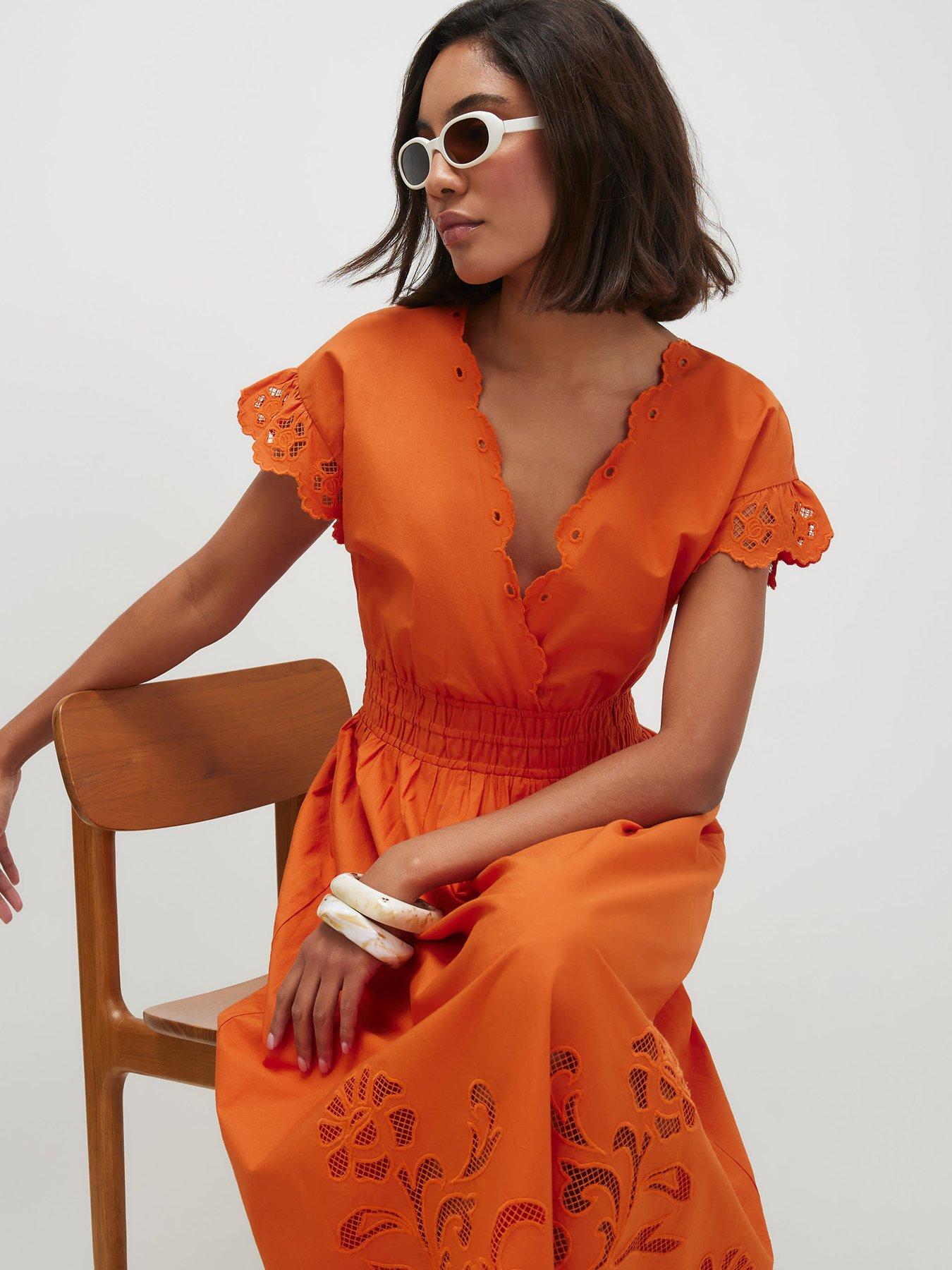 river island orange midi dress Buy River Island Orange Crinkle Ombre Midi Dress from Next USA