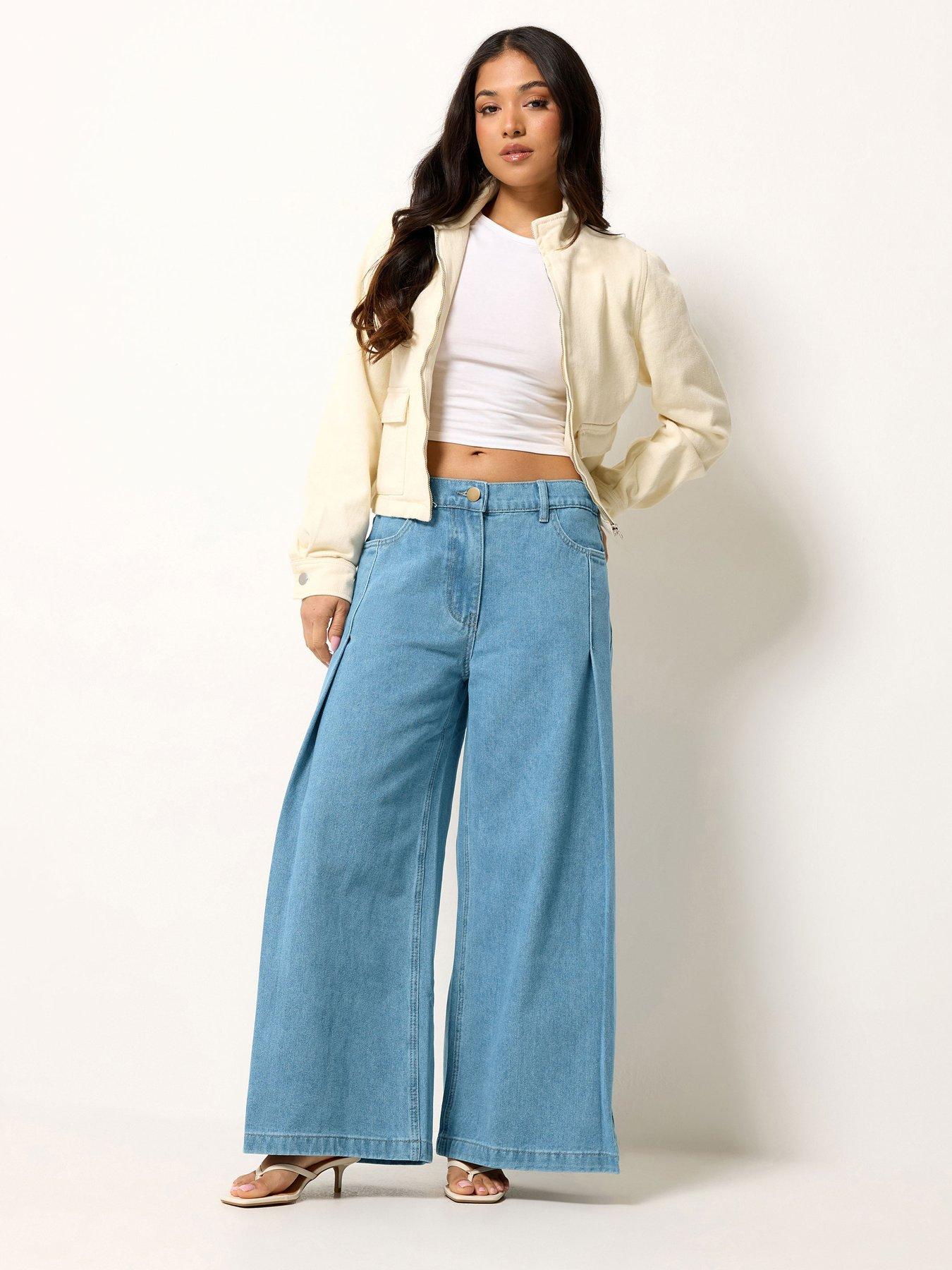 PixieGirl Petite Pleat Palazzo Jean