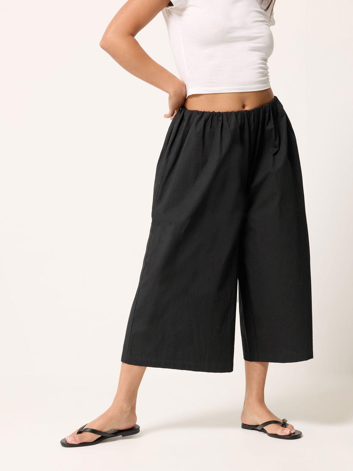 PixieGirl Petite Poplin Culotte - Black