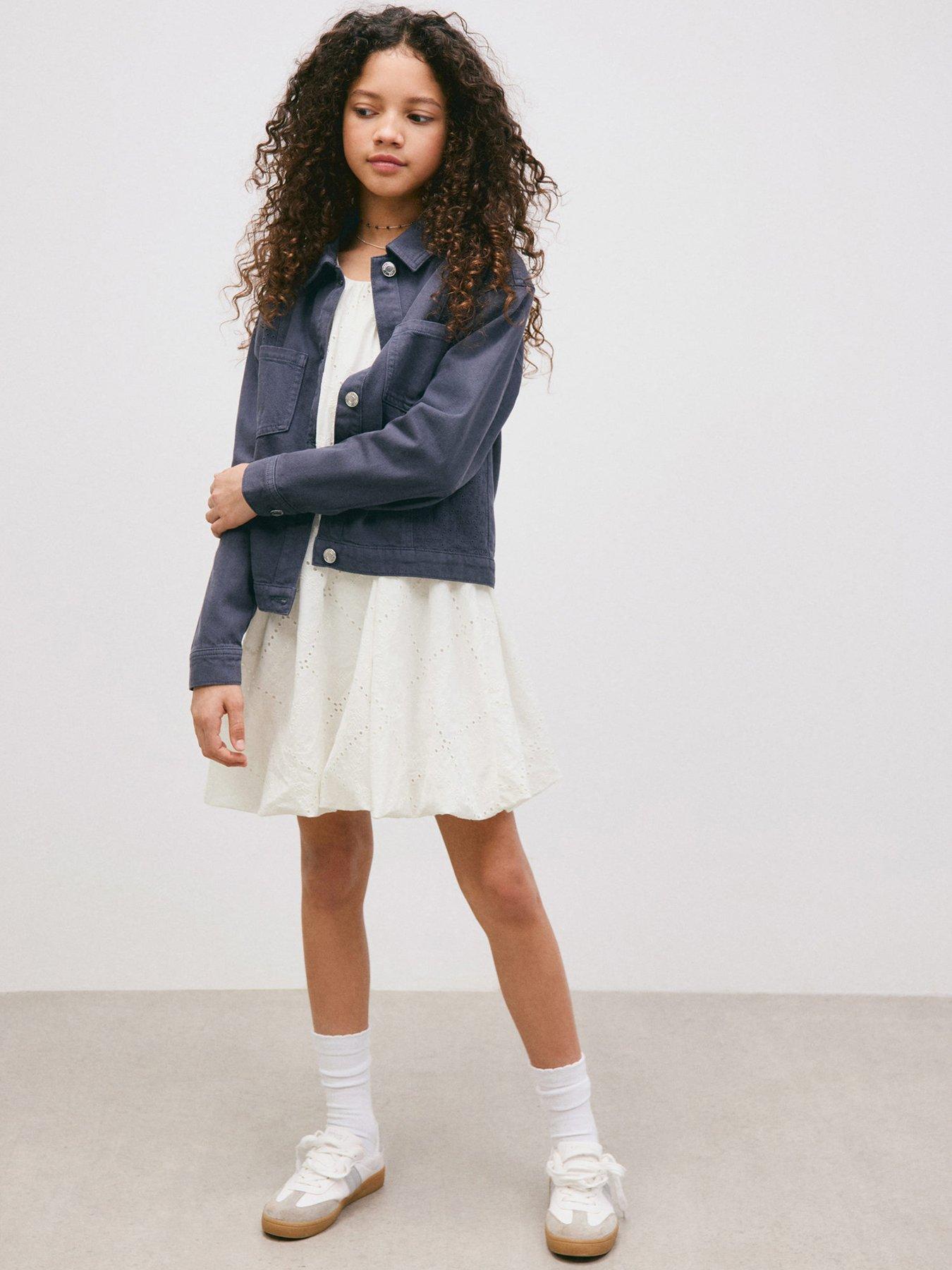 Mango: Girls Denim Jacket - Navy