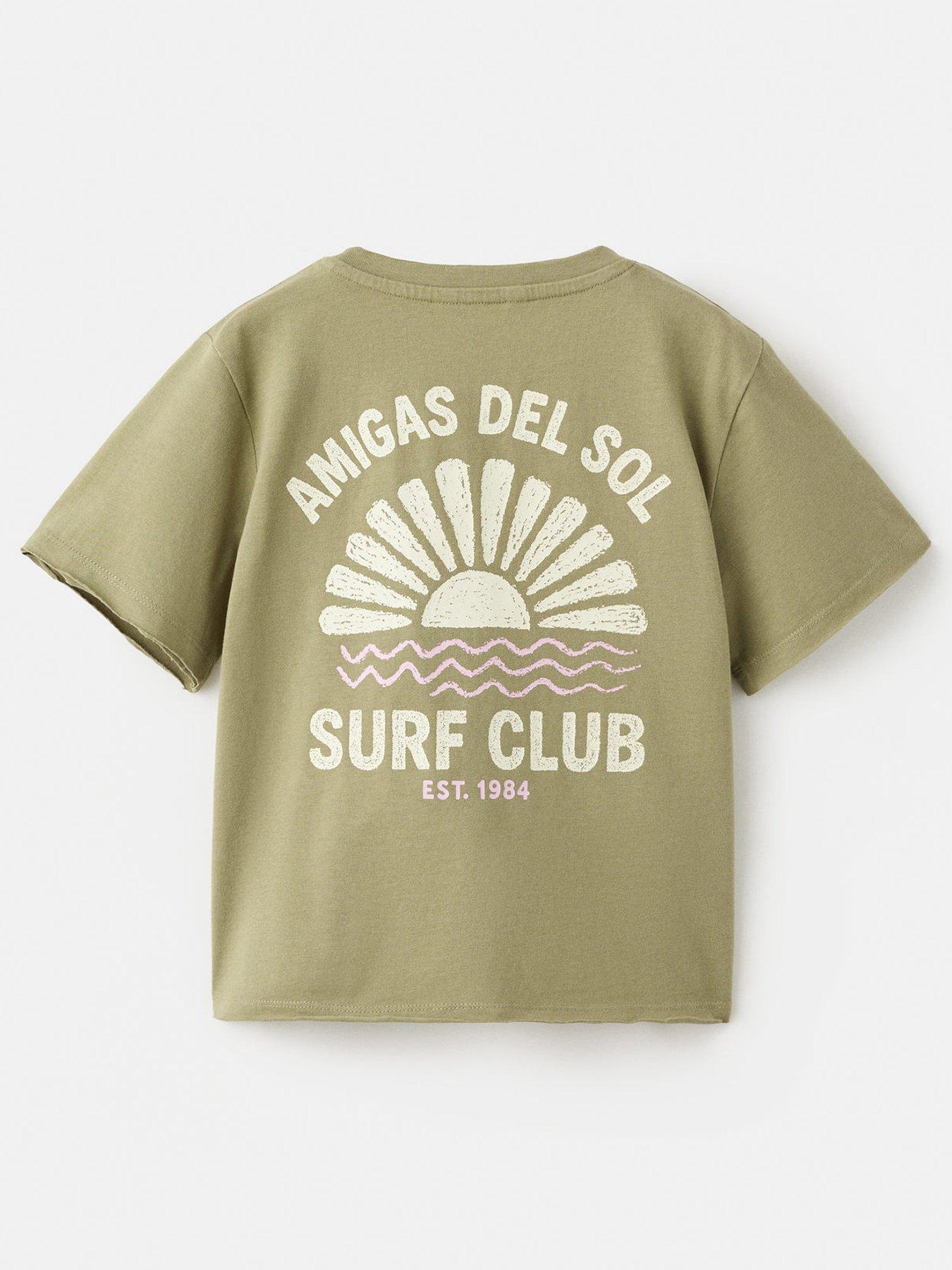 Mango Girls Amigas Short Sleeve T-shirt - Khaki