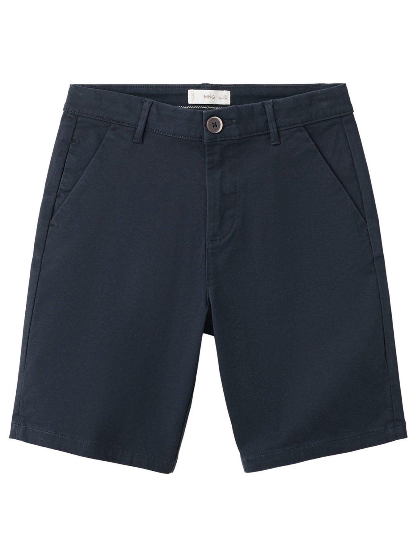 Mango Boys Chino Shorts, Navy, Size 9 Years