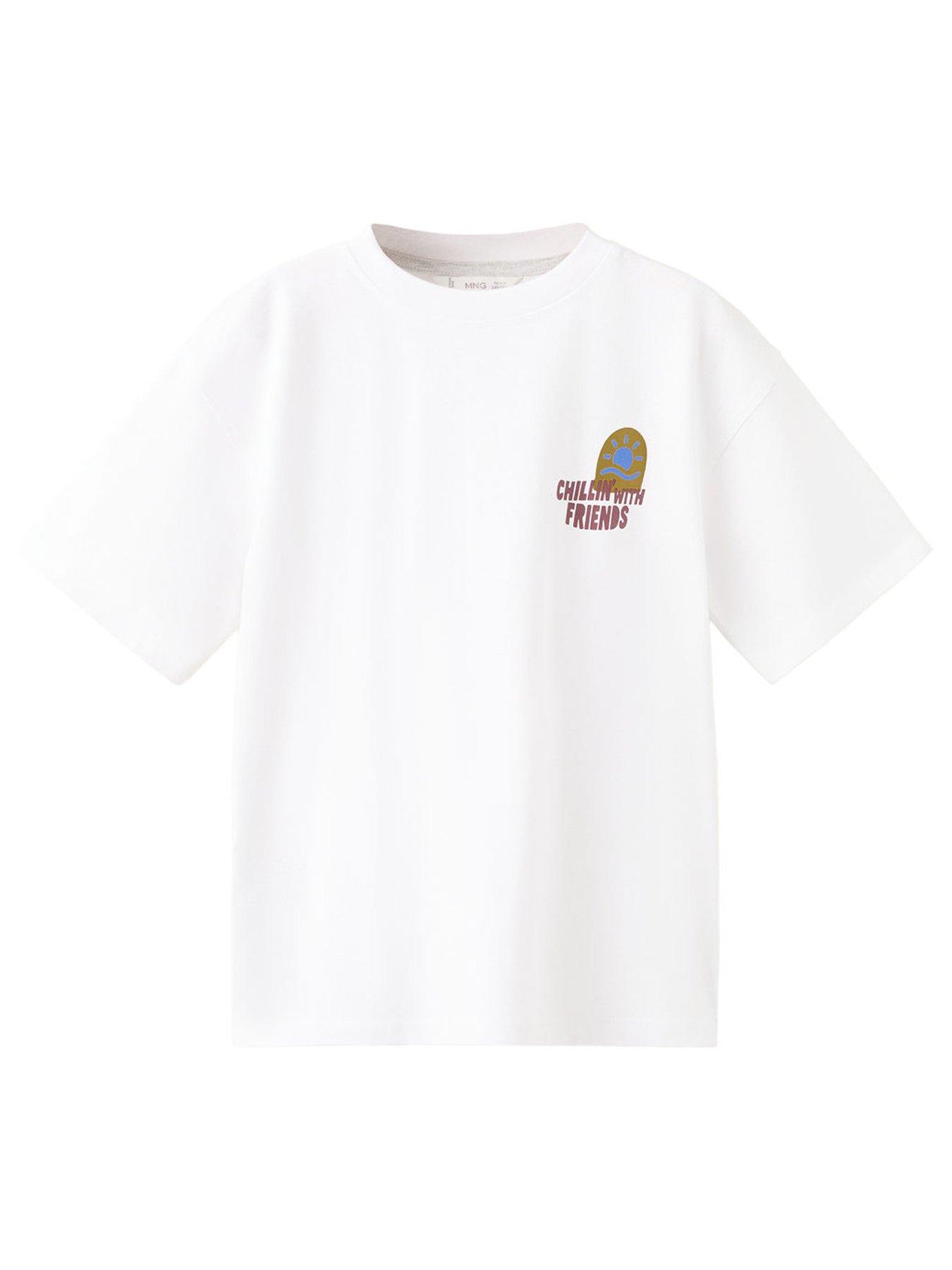 Mango Boys Chillin Short Sleeve T-shirt - White