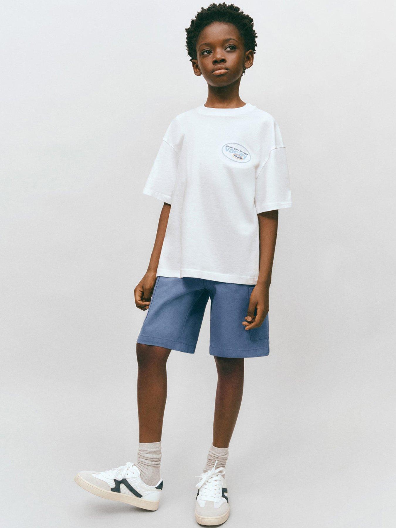 Mango: Boys Cargo Shorts - Blue