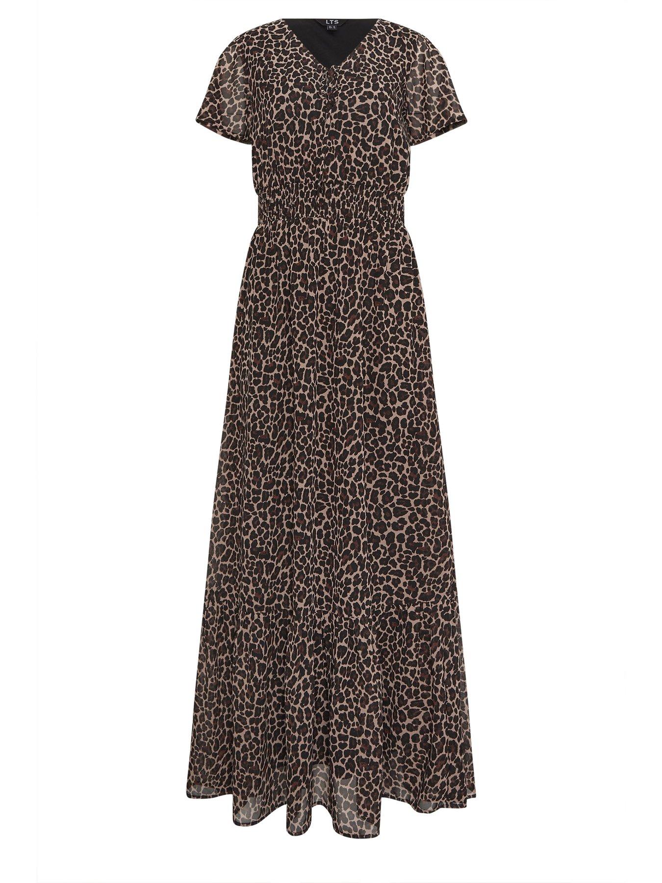 Image 5 of 5 of Long Tall Sally Tall Leopard Print Georgette Maxi Dress