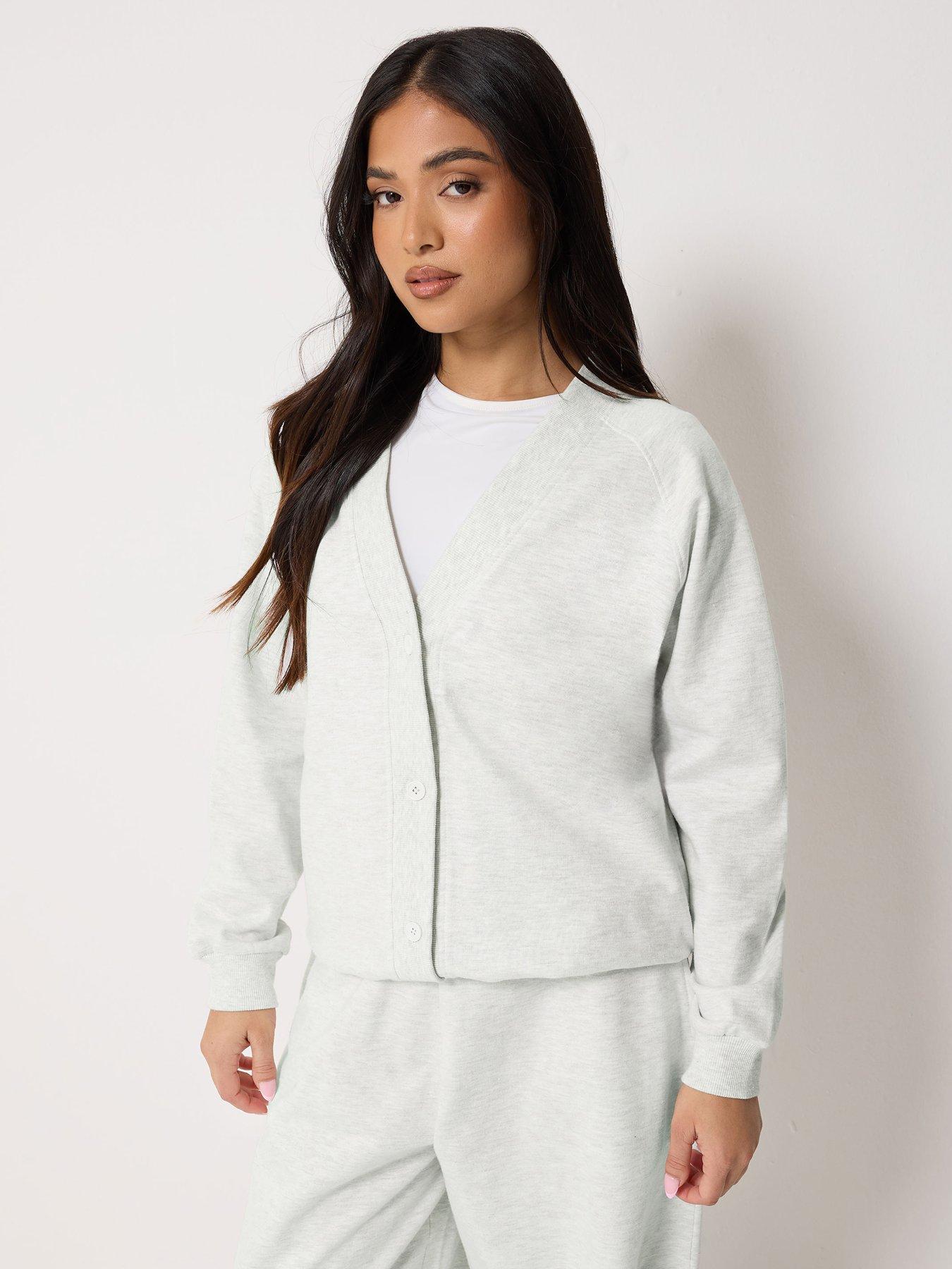 PixieGirl Petite Sweat Cardigan - Grey