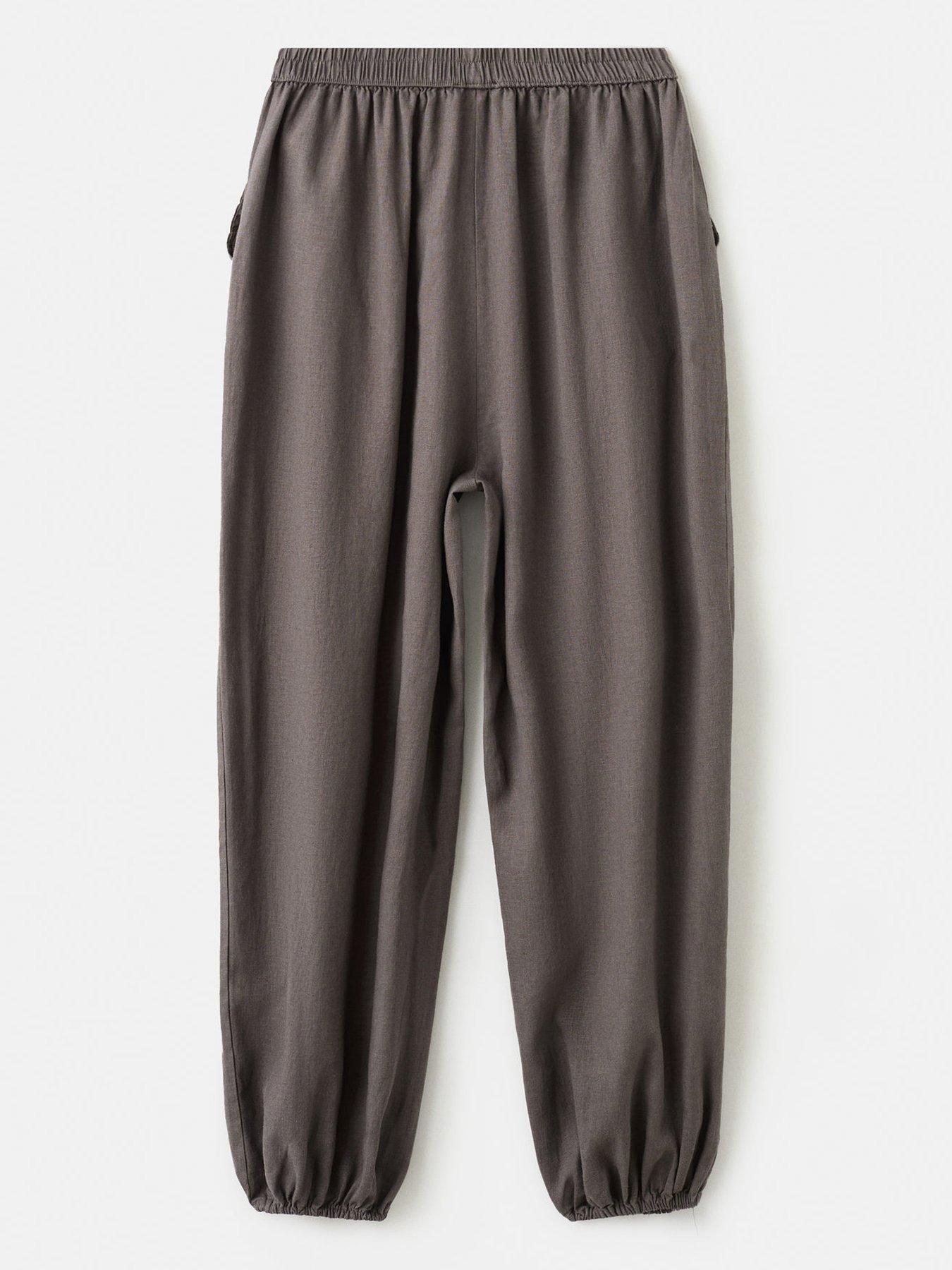 Image 2 of 4 of Mango Girls Balloon Trousers - Brown