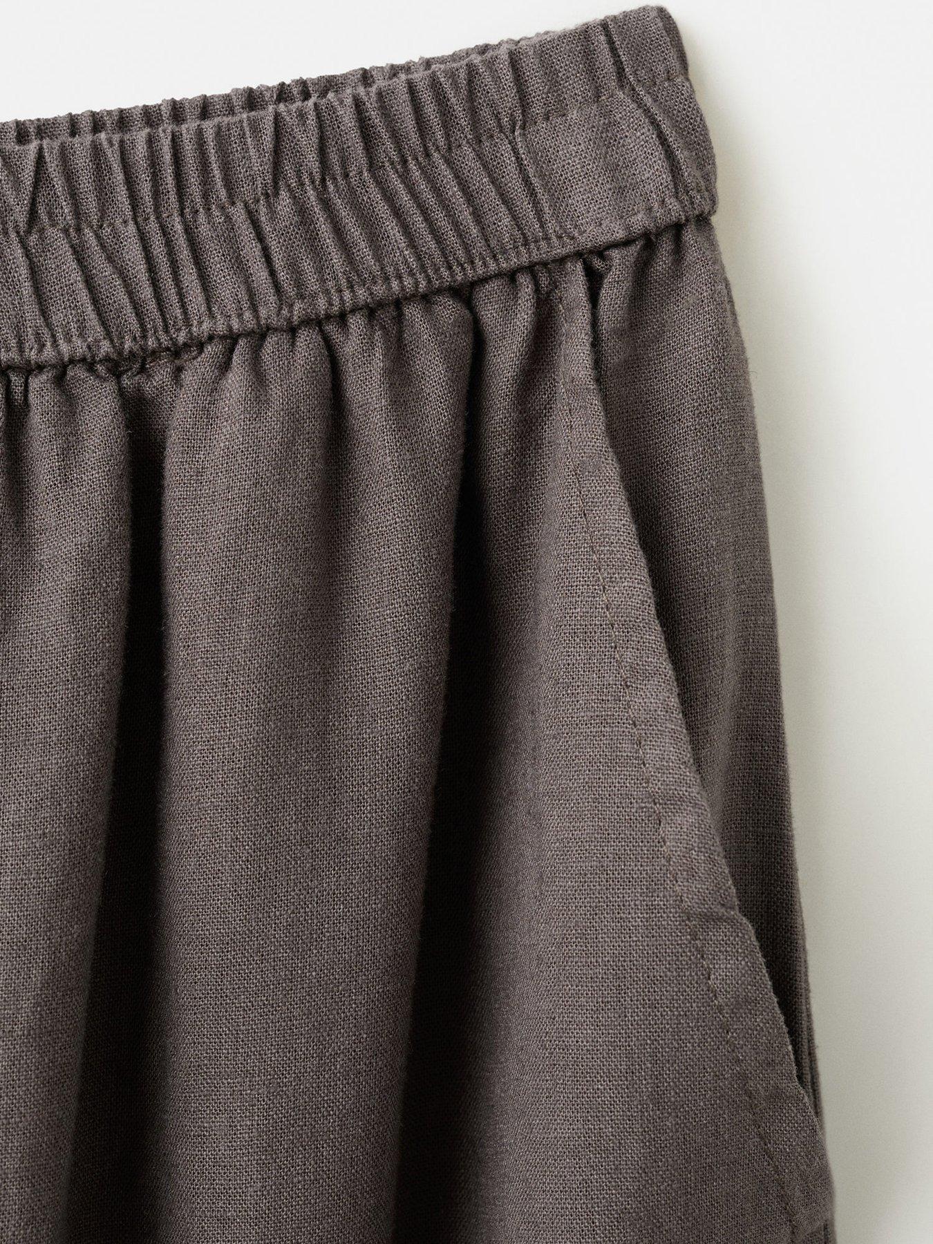 Image 3 of 4 of Mango Girls Balloon Trousers - Brown