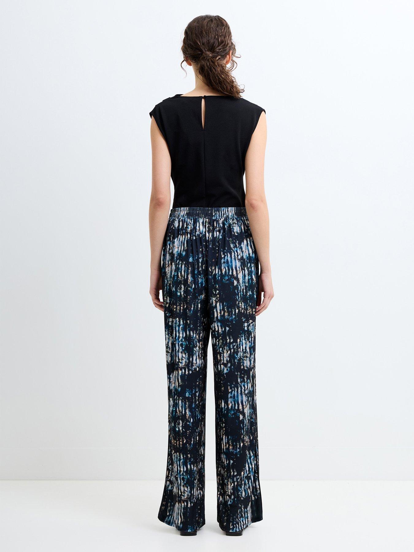 Image 3 of 5 of French Connection Tie-dye Wide Leg Elasticated Trousers