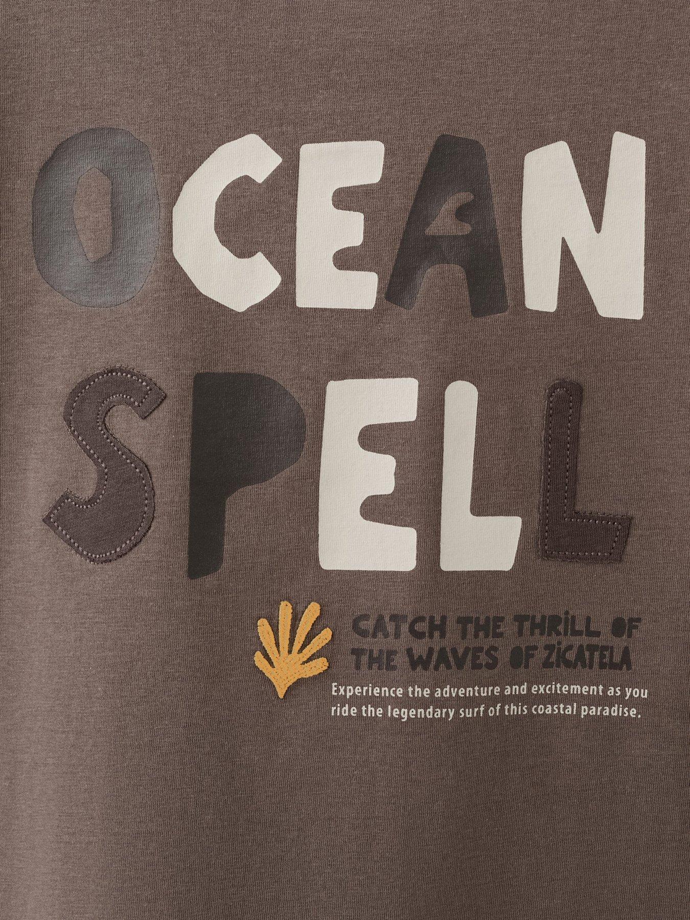 Image 4 of 4 of Mango Boys Ocean Spell Short Sleeve Tshirt - Brown