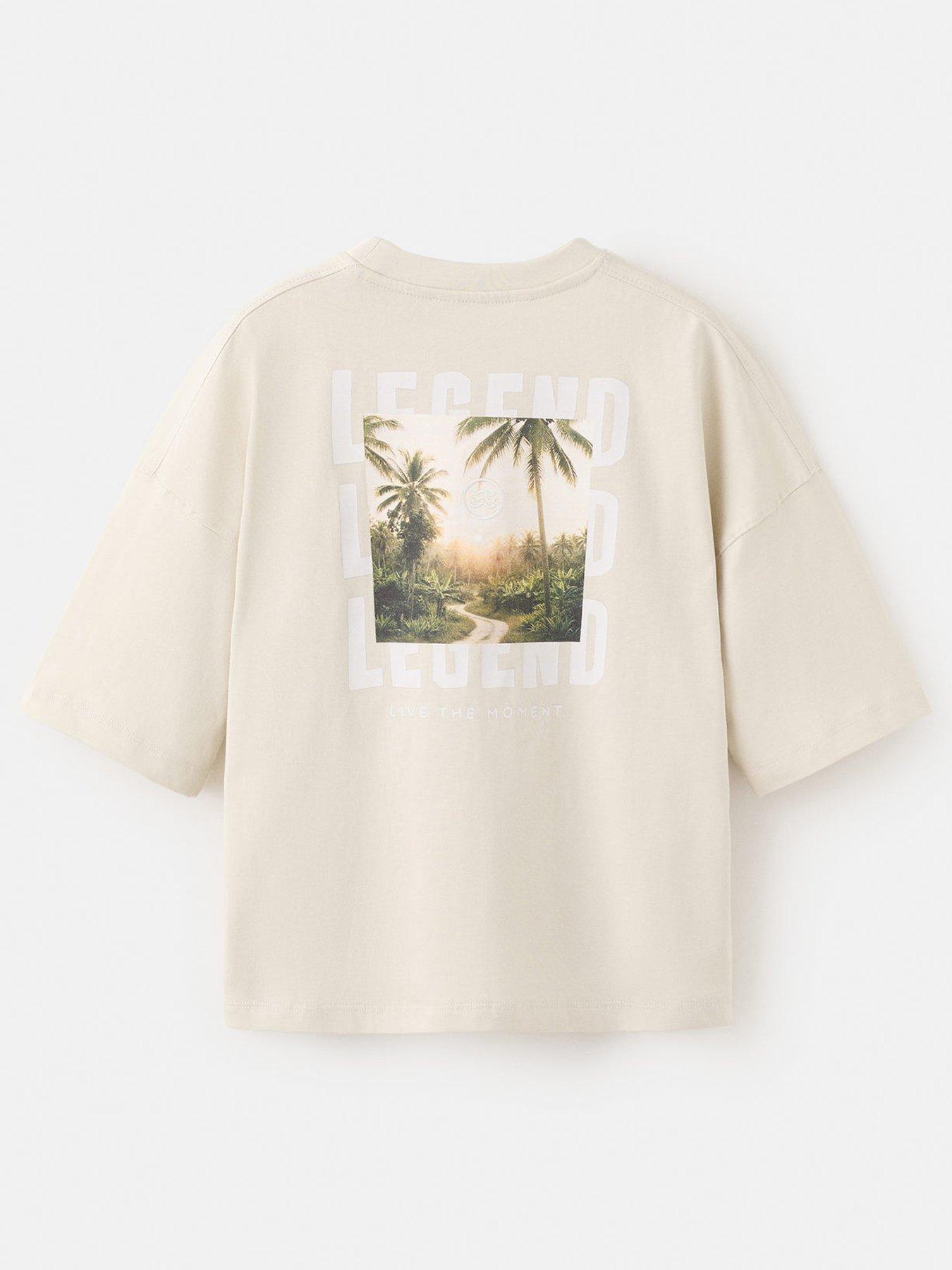 Image 3 of 5 of Mango Boys Legend Short Sleeve Tshirt - Beige