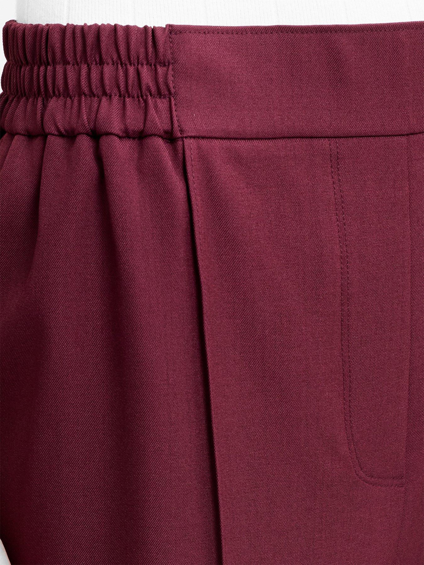 Image 4 of 5 of French Connection Barrel Leg Elasticated Suiting Trousers