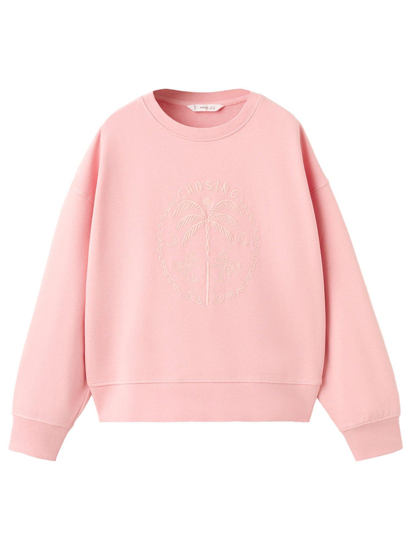 Mango Girls Chasing The Sun Sweatshirt, Pink, Size Age: 13-14 Years