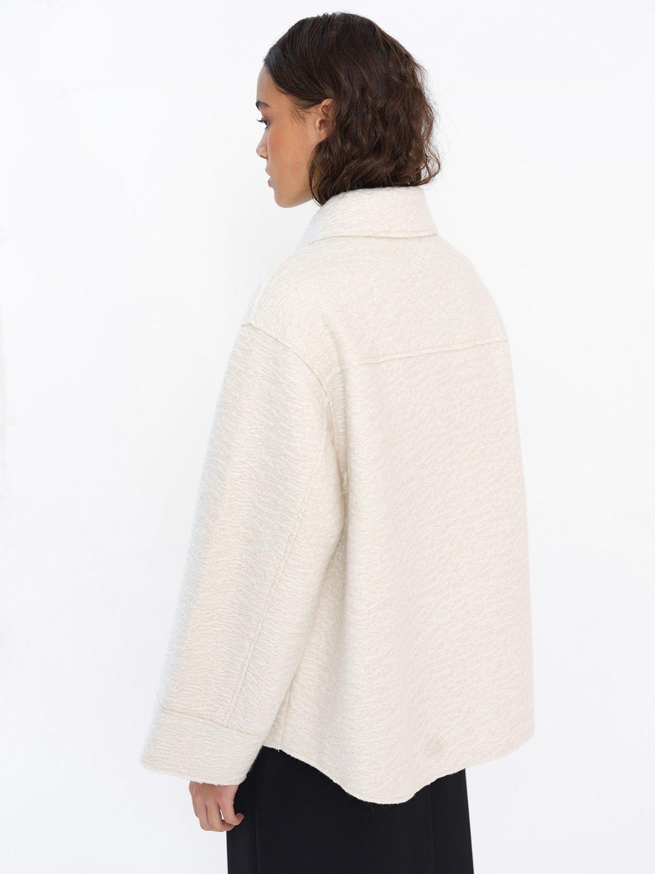 Image 2 of 5 of French Connection Collared Boucle Oversized Jacket